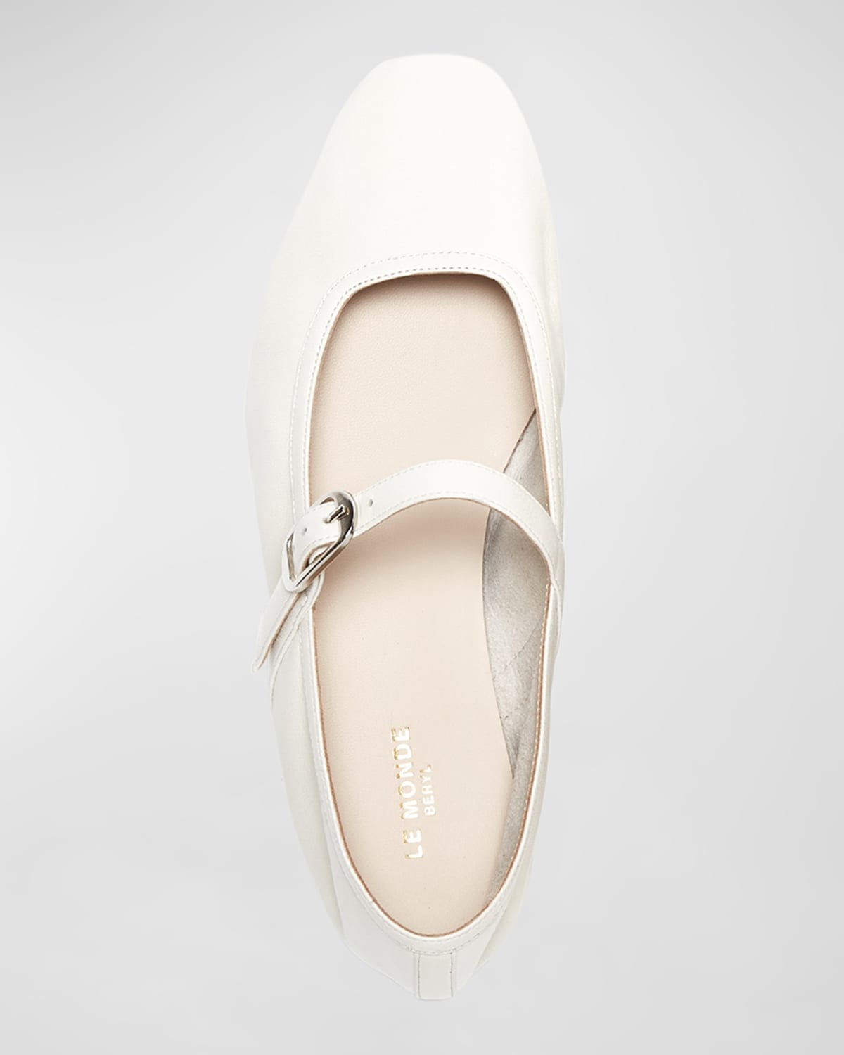 Leather Mary Jane Ballerina Flats - 3