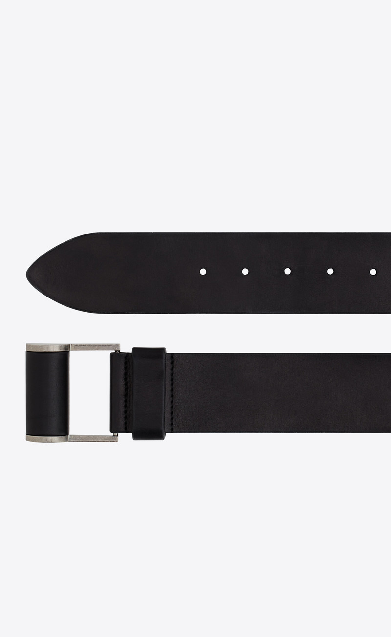 SAINT LAURENT corset belt with covered buckle in vegetable-tanned leather outlook