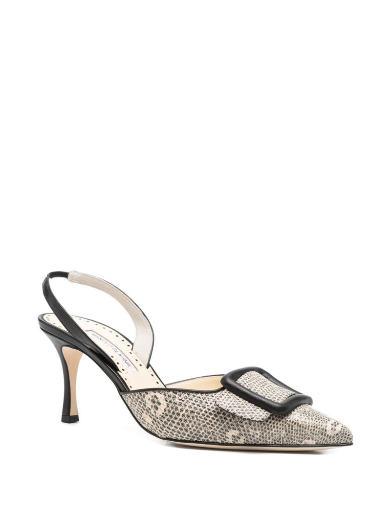 Manolo Blahnik Mayslibi buckle-detail slingback pumps outlook
