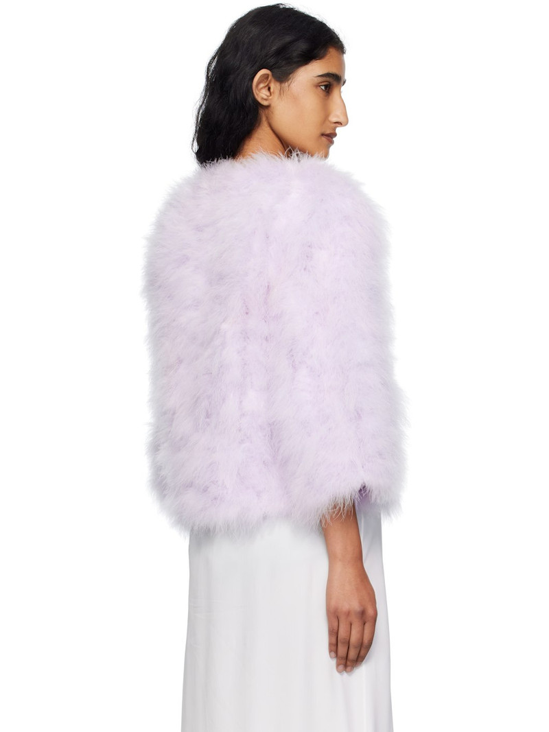 Pink Short Feather Jacket 3