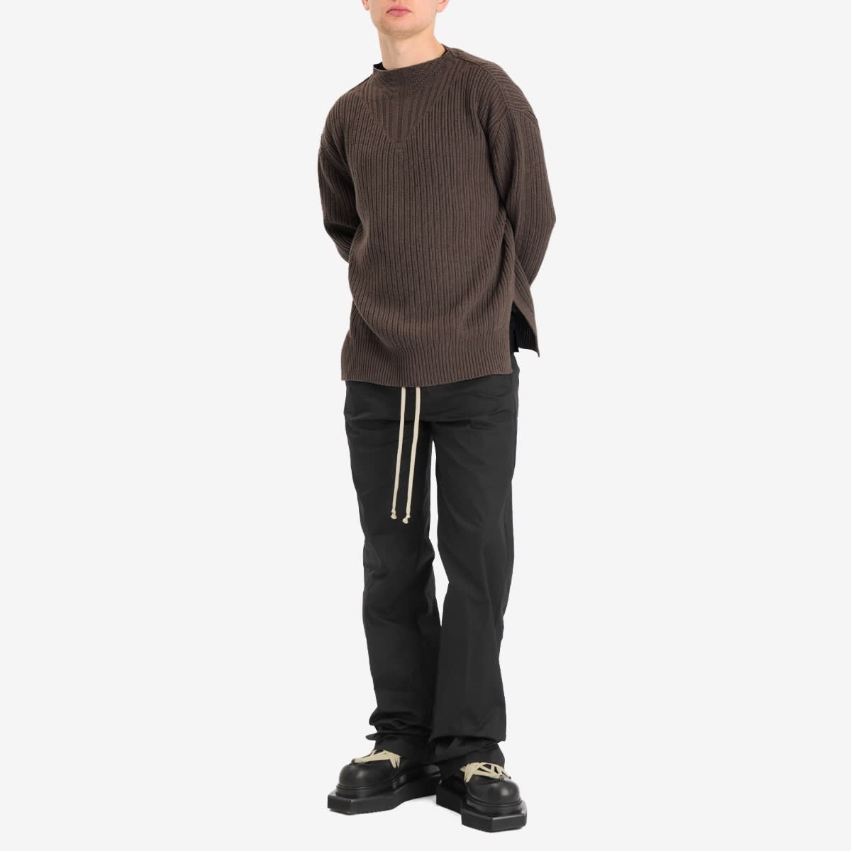Rick Owens Fisherman Rib Crew - 4