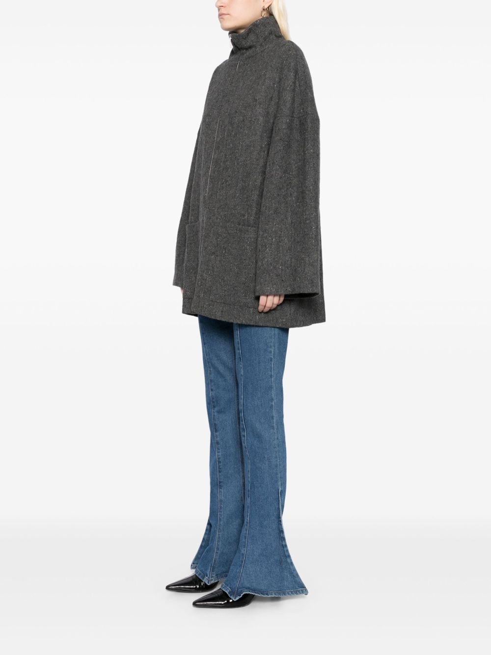 reconstituted military blanket coat - 3