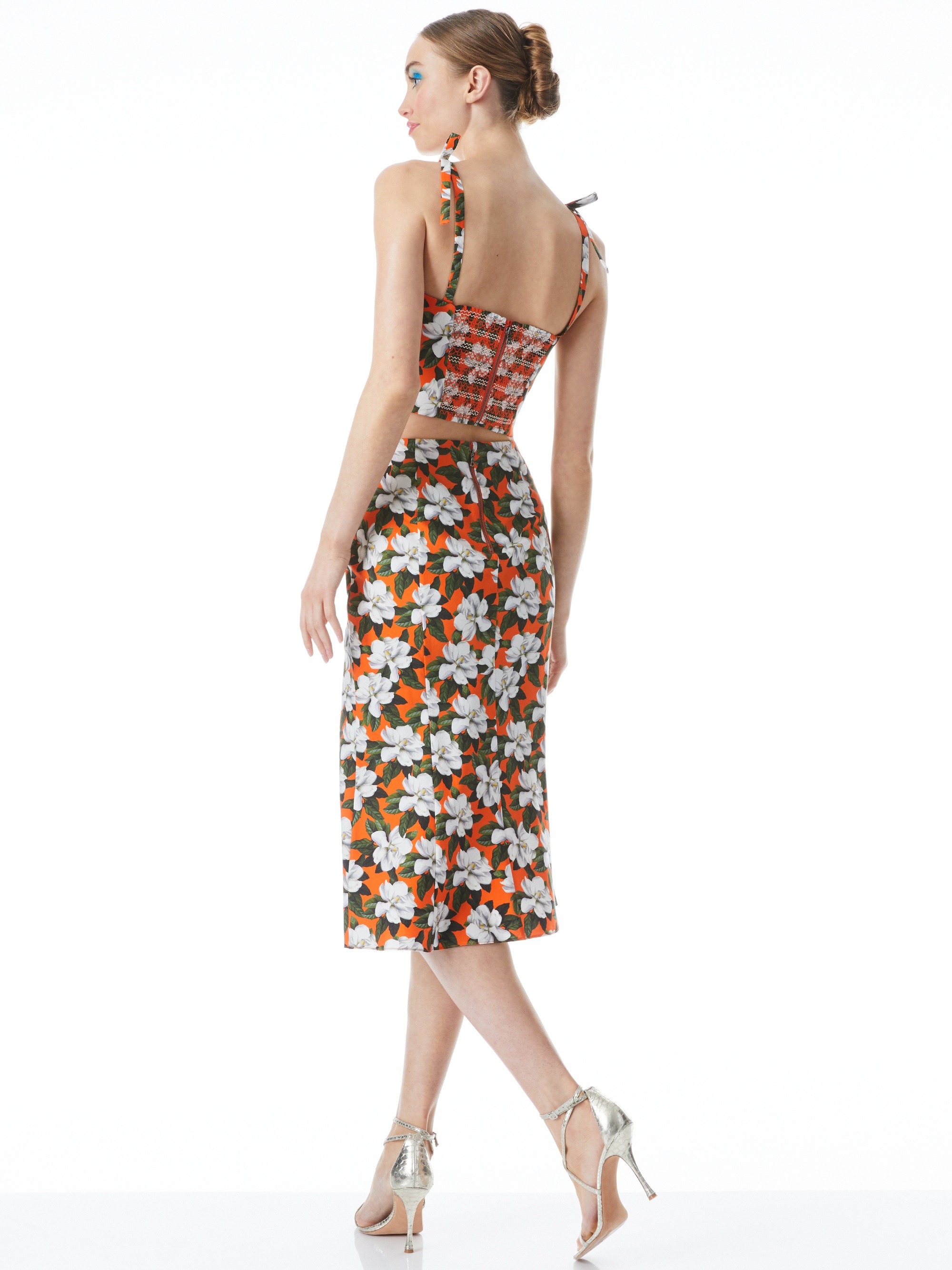 STEPHINE HIGH SLIT MIDI SKIRT - 3