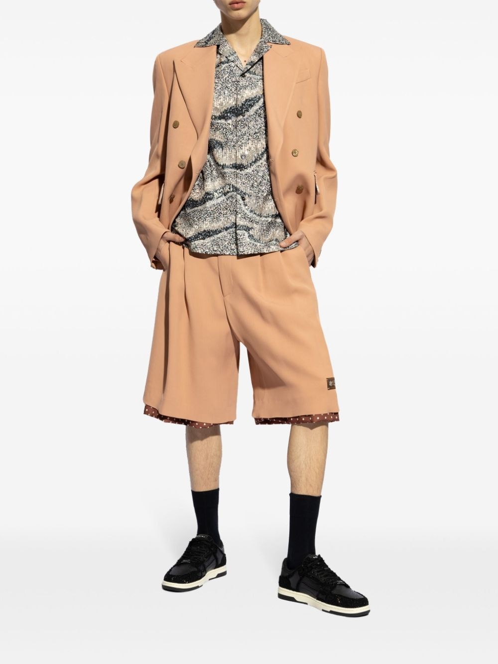 layered tailored shorts - 2