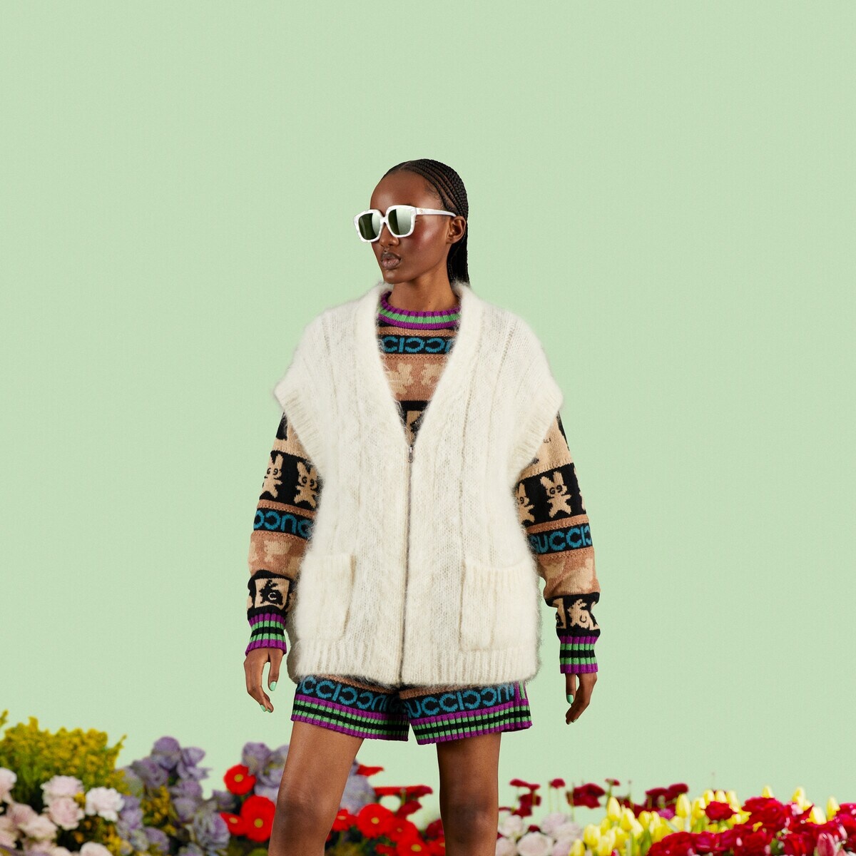 Zip cardigan with embroidery - 6