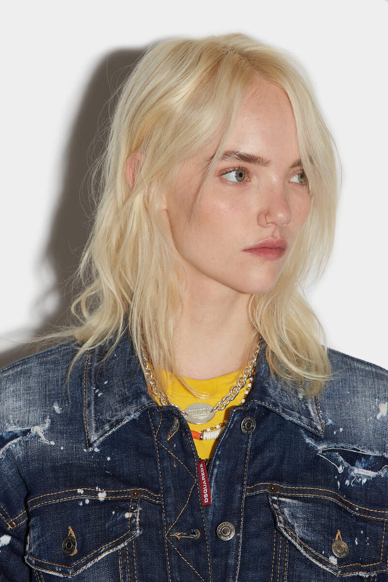 DARK RIPPED WASH REVERSIBLE MIX JACKET - 5