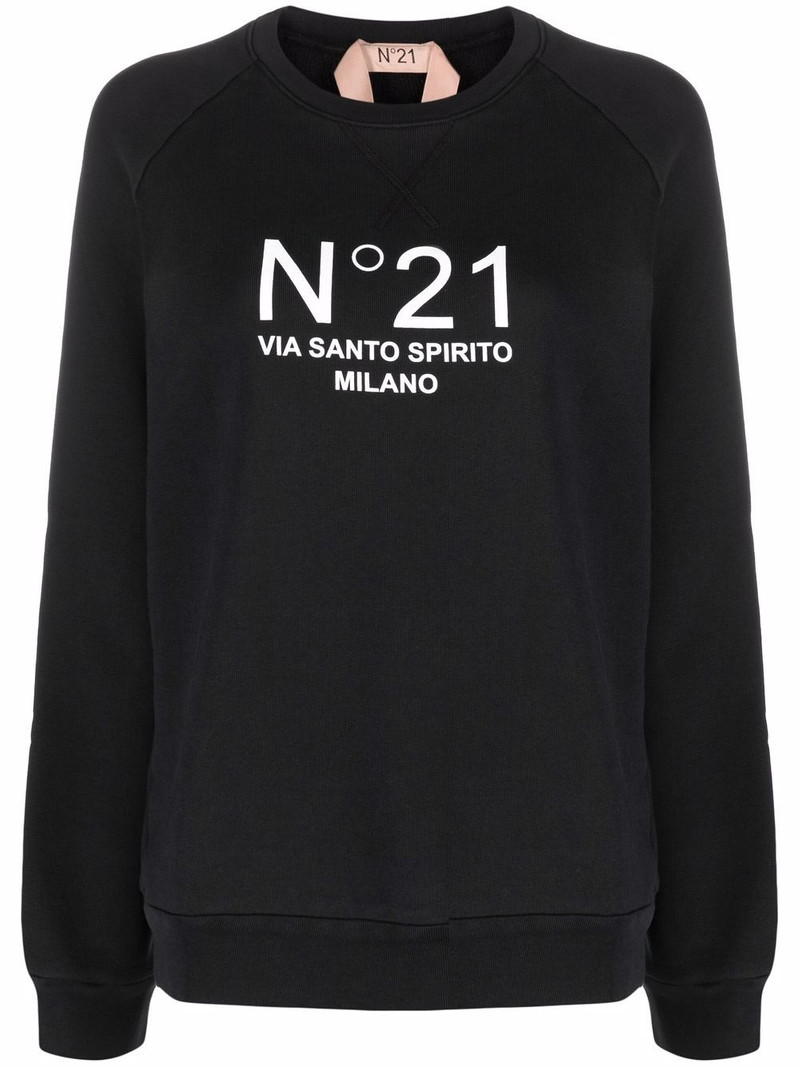 logo-print cotton sweatshirt 1