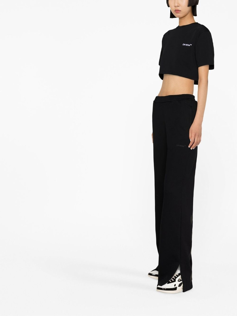 Diag-print cotton track pants 6