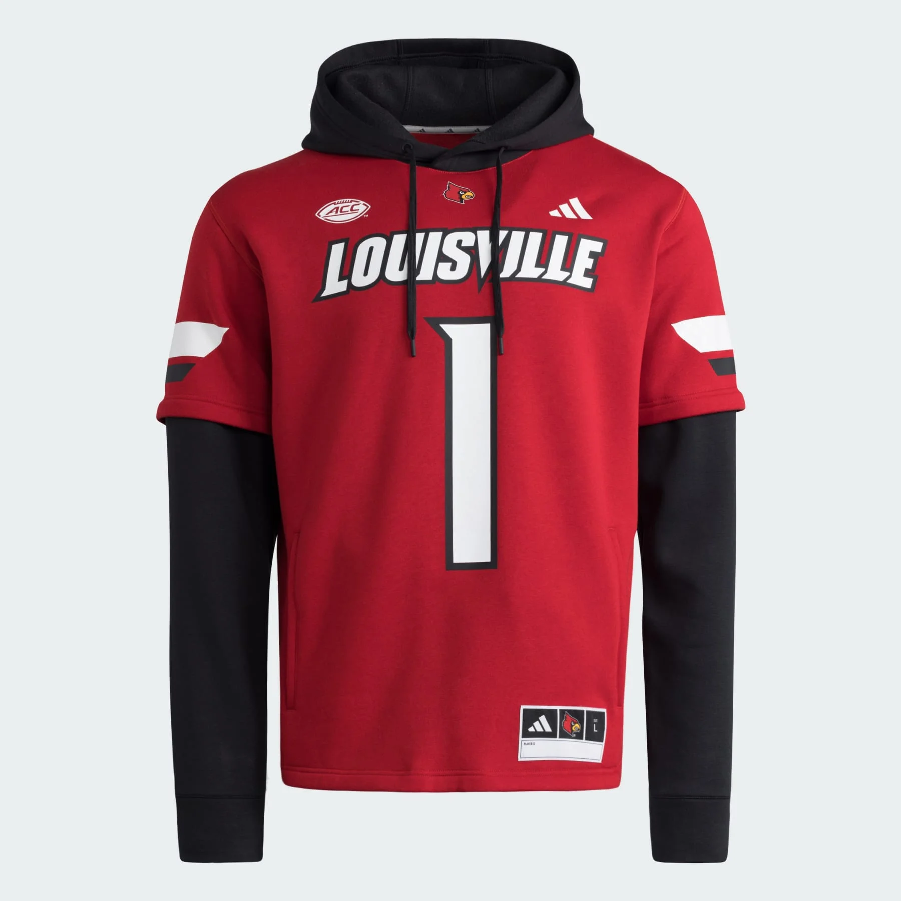 Louisville Cardinals Football Jersey Hoodie - 1