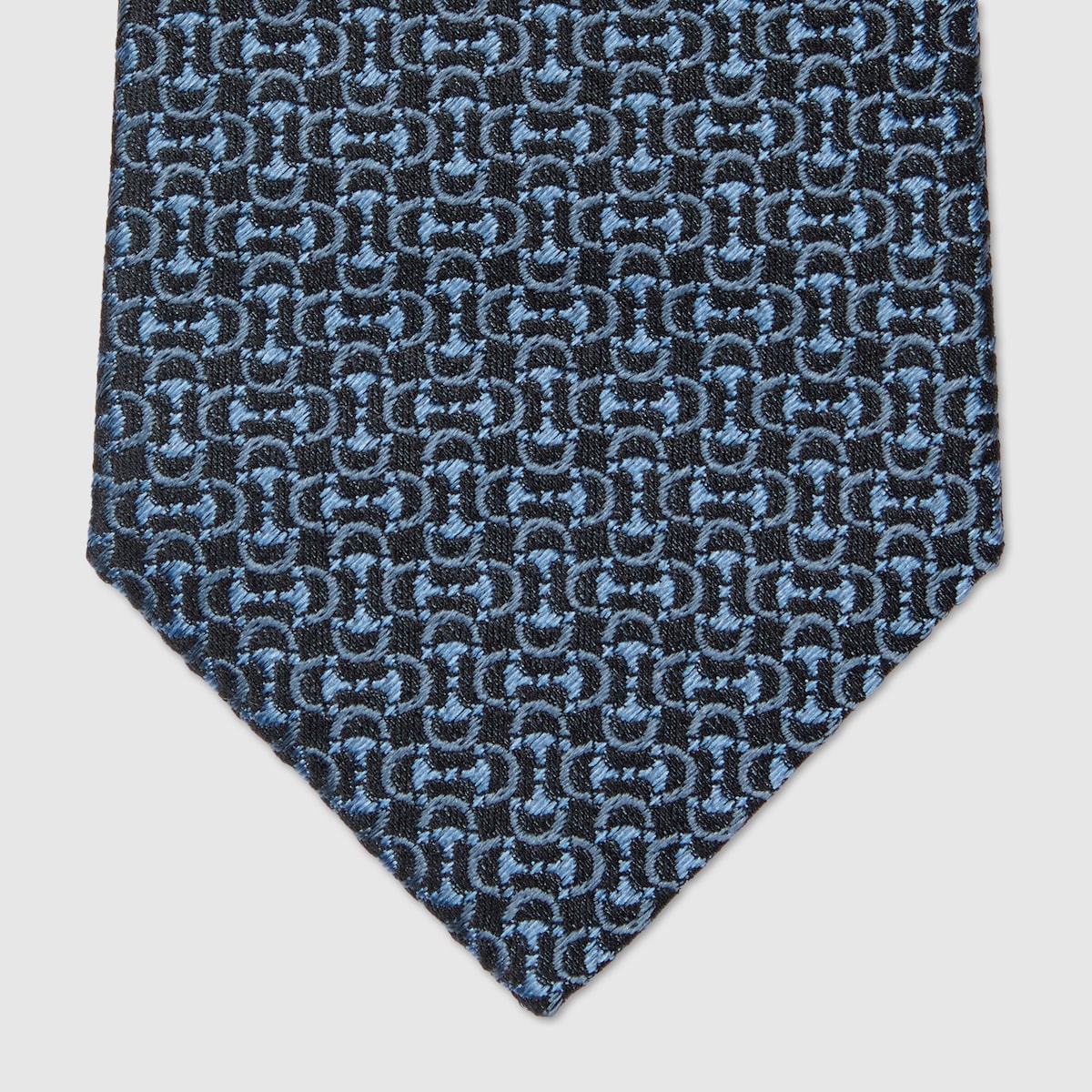 Horsebit silk jacquard tie - 4