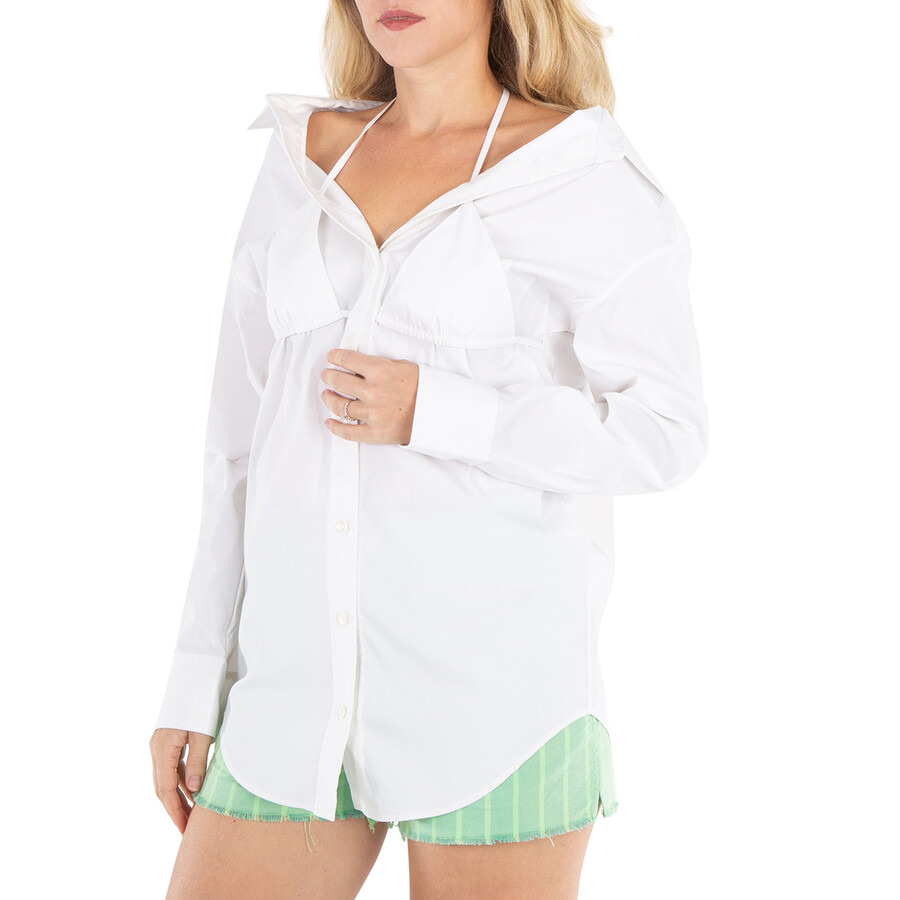 Alexander Wang Ladies White Layered Bikini Shirt - 5