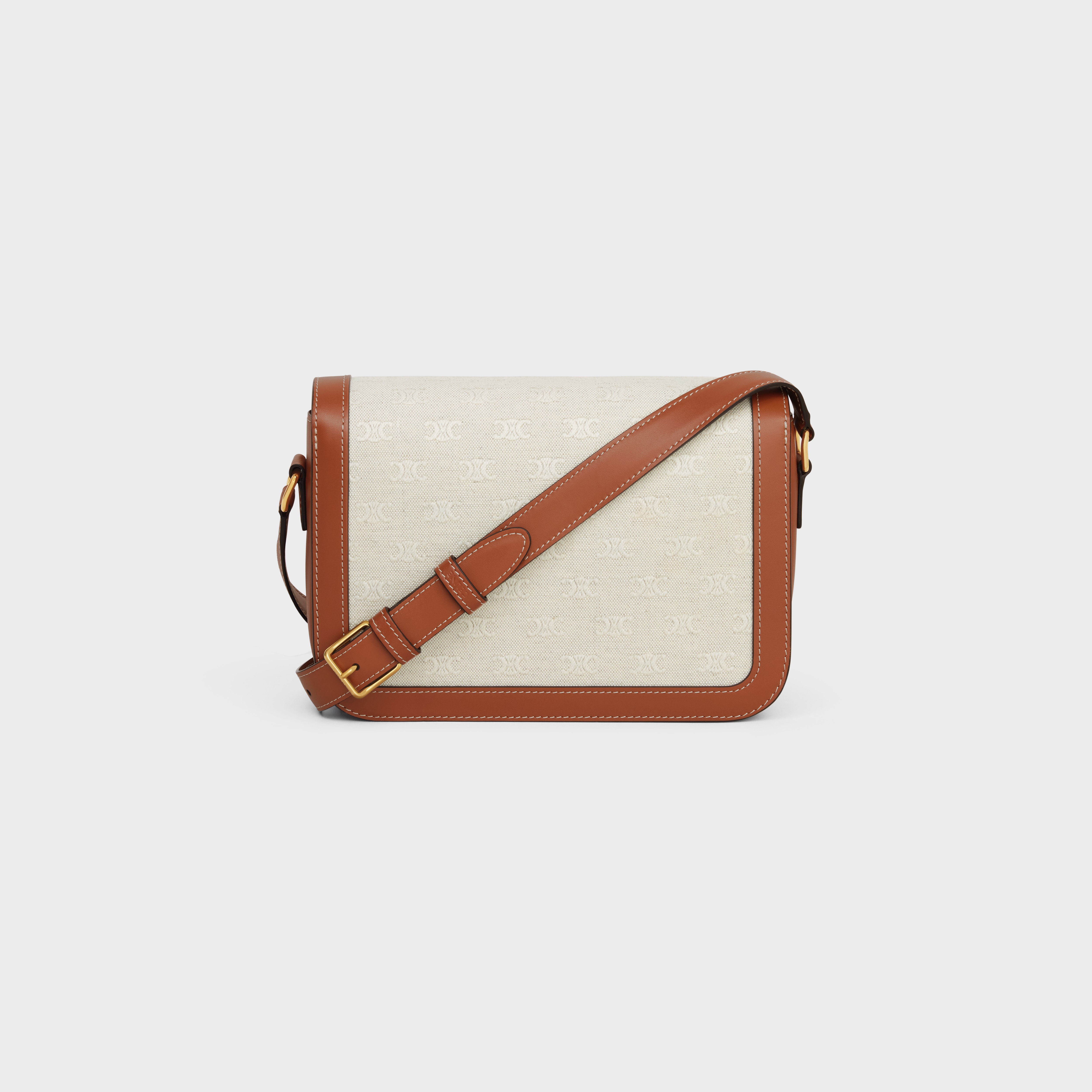 Classique Triomphe Bag in TEXTILE WITH TRIOMPHE ALL-OVER AND CALFSKIN - 3