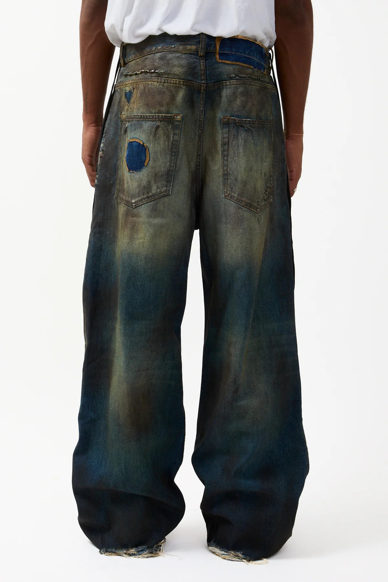 Ann Demeulemeester Distressed Olan 5-Pockets High Comfort Trousers Vintage Blue 5