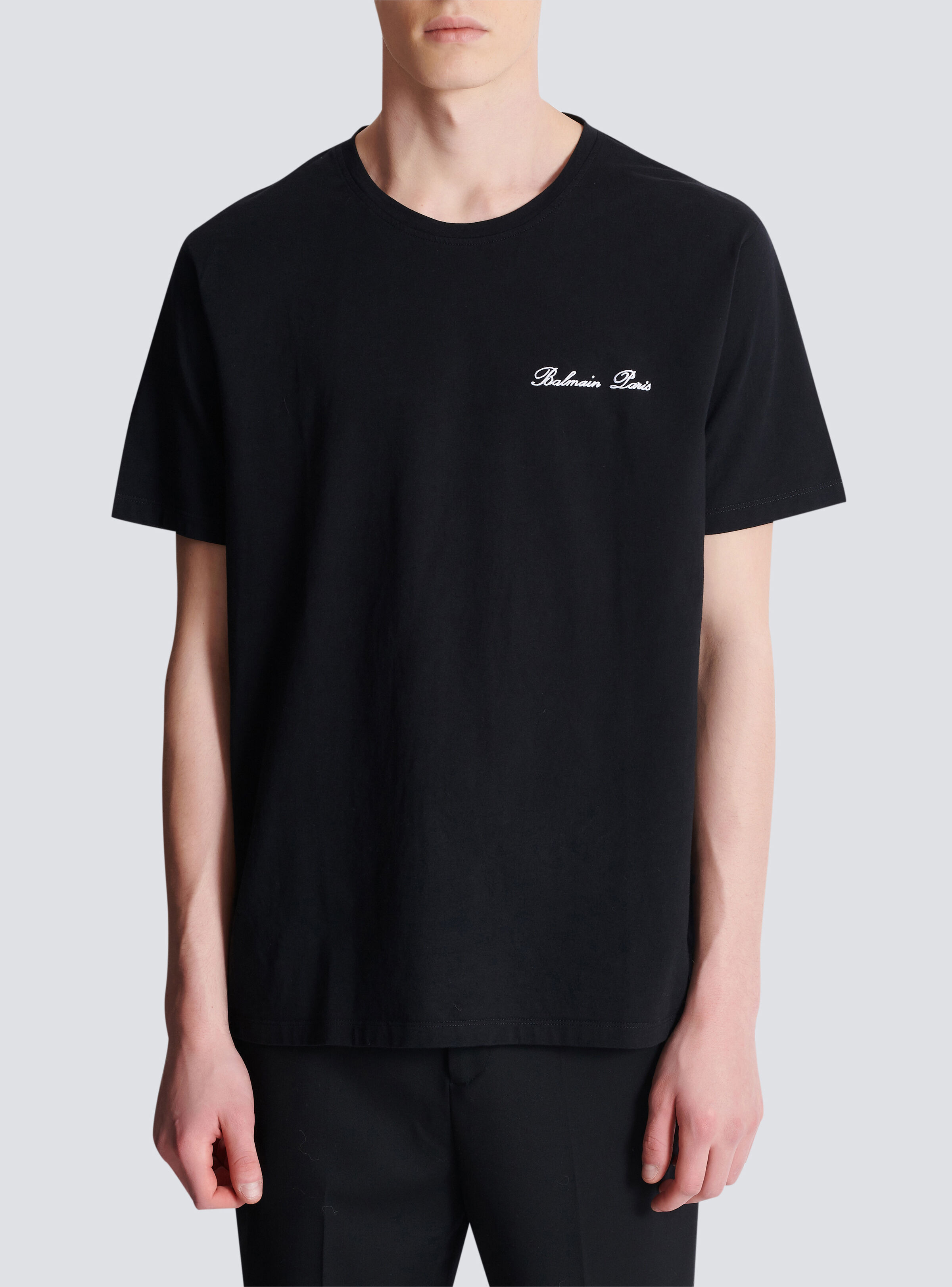 Embroidered Balmain Signature T-shirt - 5