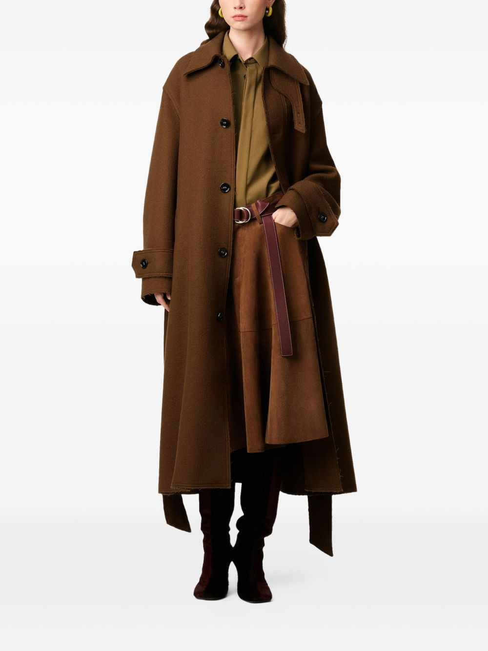 belted trench coat - 2