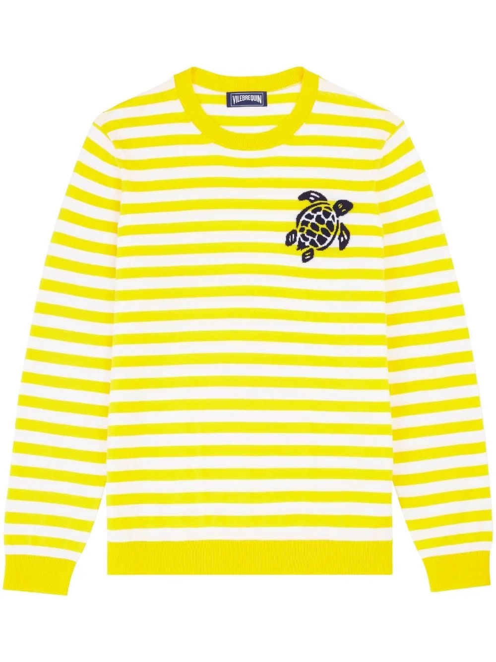 logo-embroidered striped sweatshirt - 1