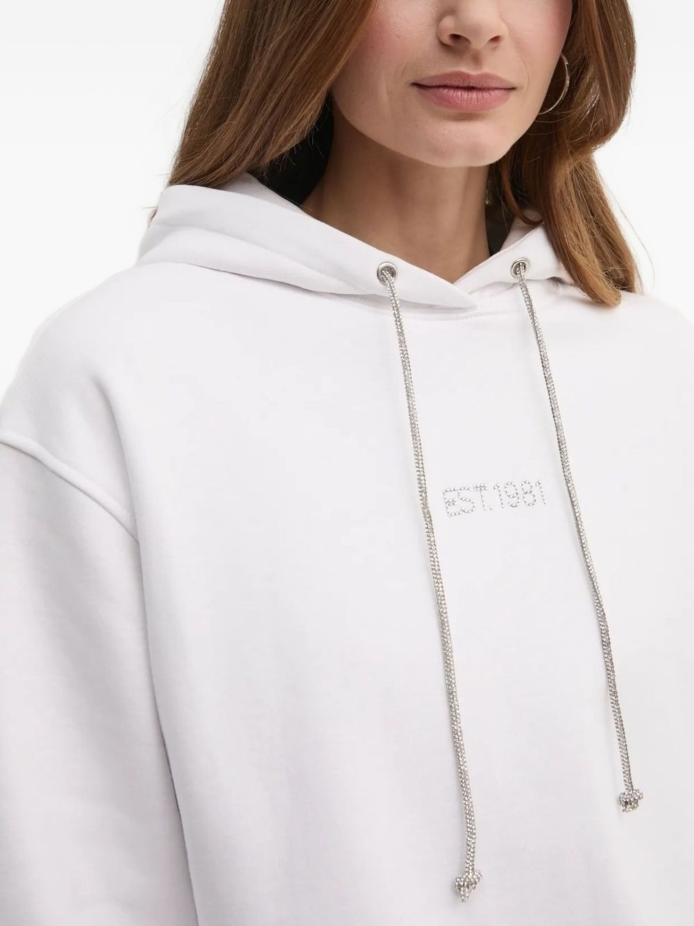 rhinestone-embellished hoodie - 3