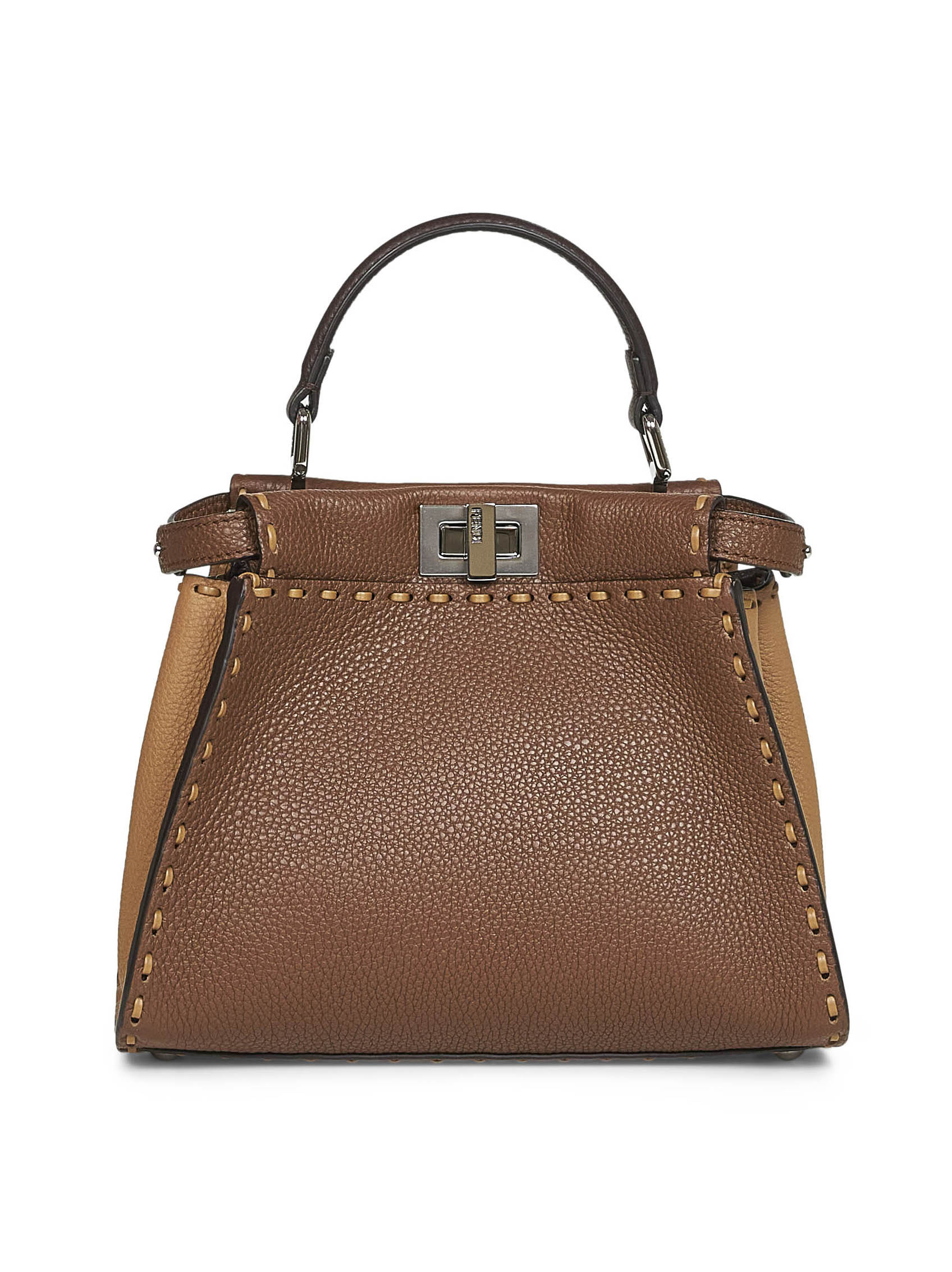 Fendi Women Brown Peekaboo Mini Handbag - 3