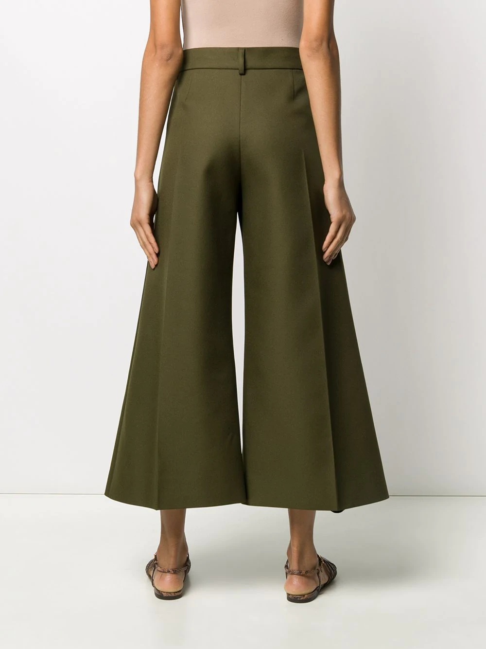 wide-leg cropped trousers - 4