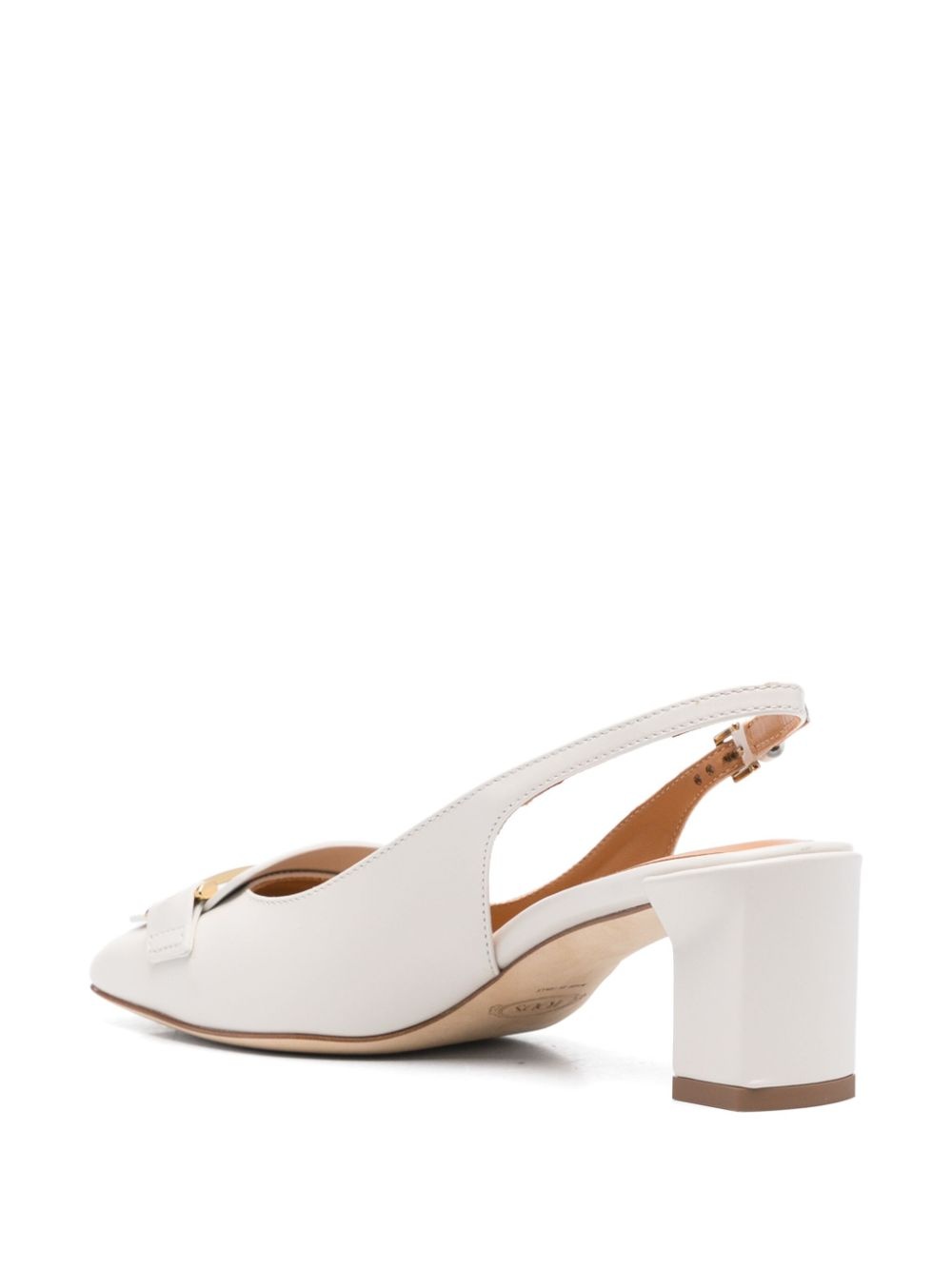 50mm leather slingback pumps - 3