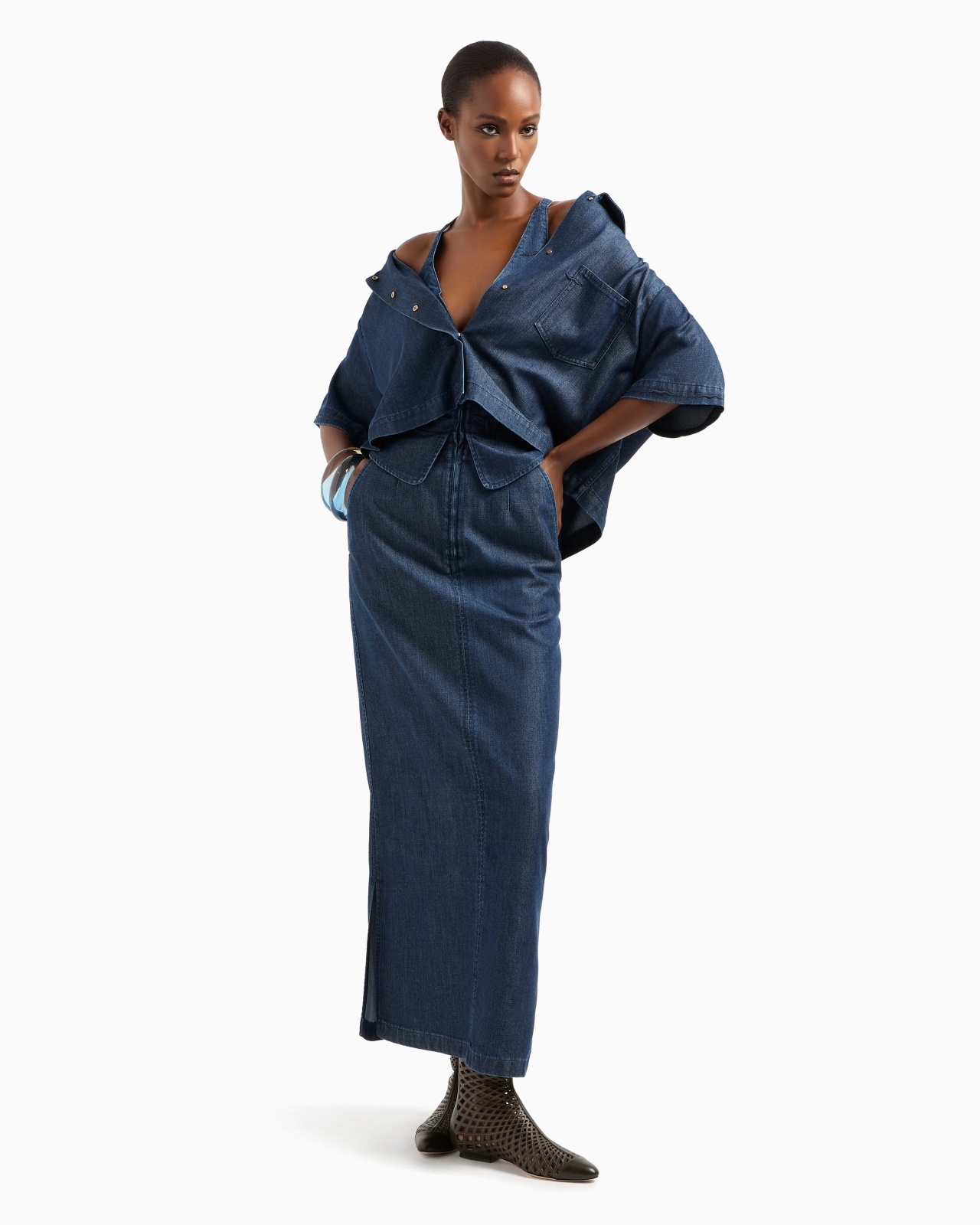 DENIM COLLECTION LYOCELL LONG DRESS - 2