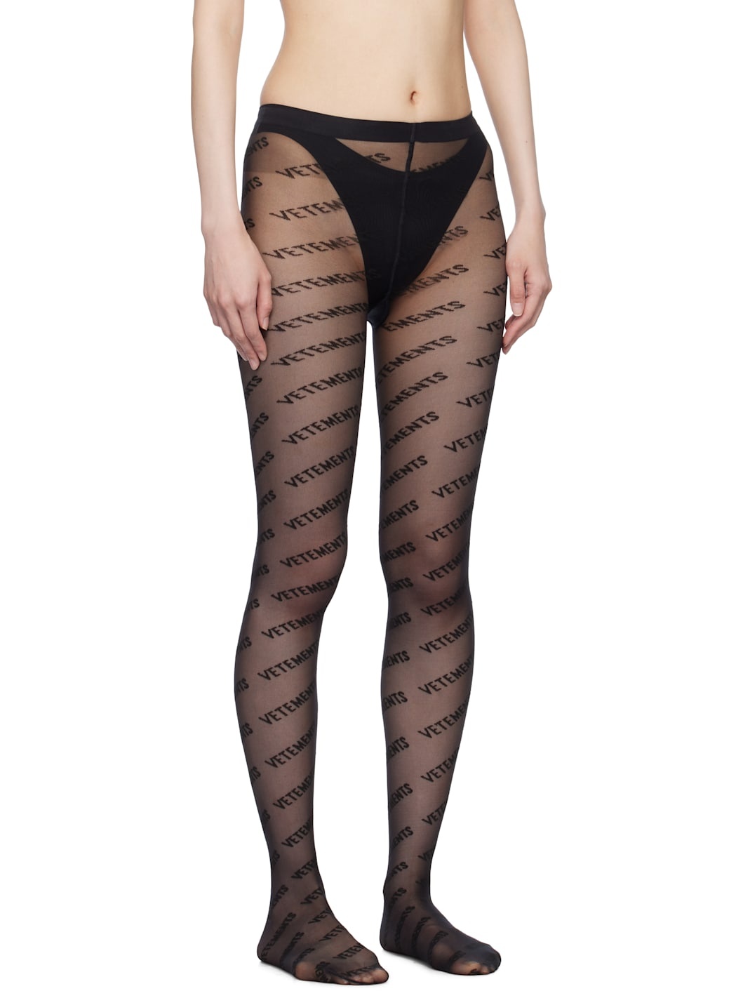 Black Wolford Edition Logo Tights - 2