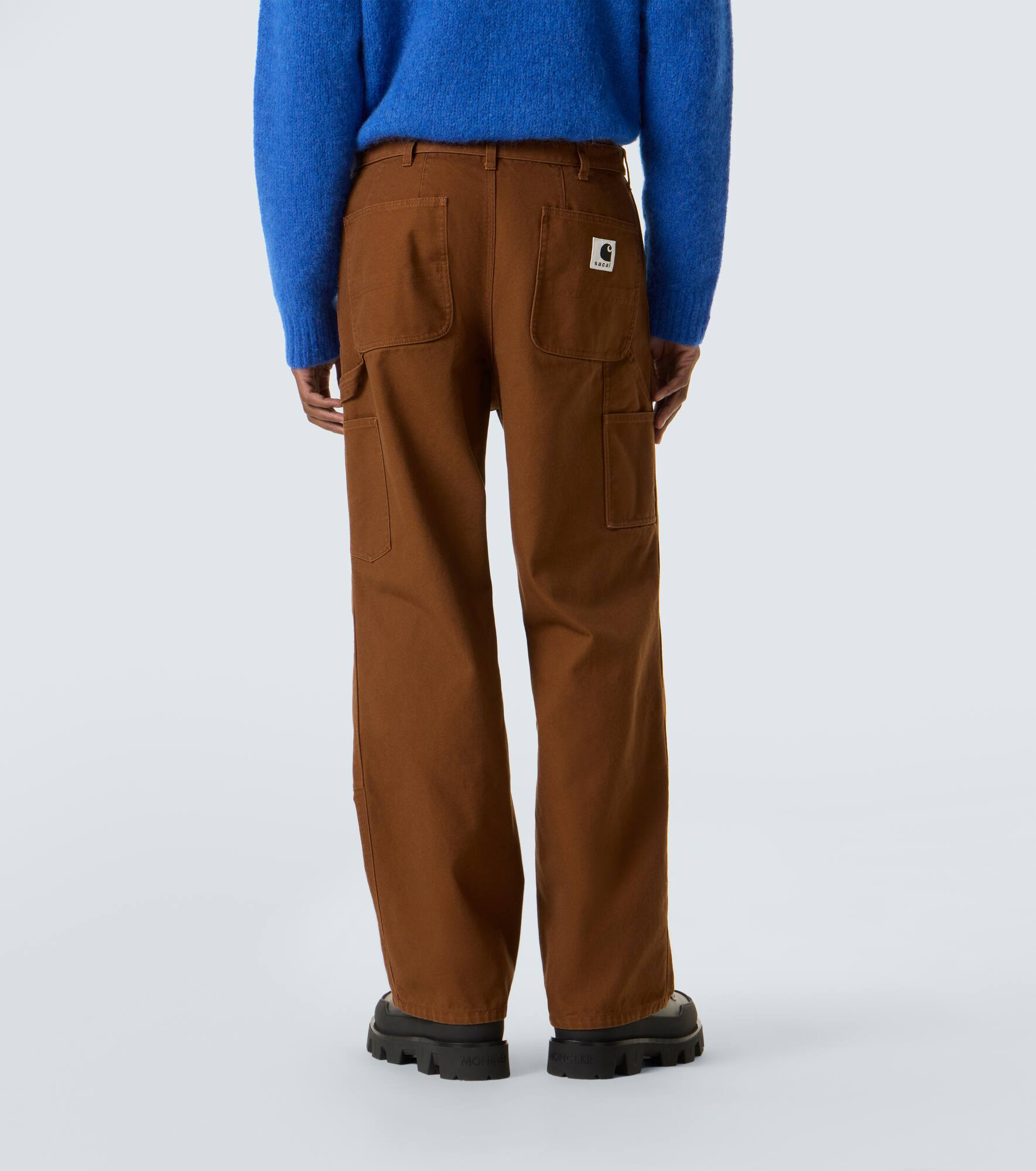 x Carhatt belted cotton straight pants - 4
