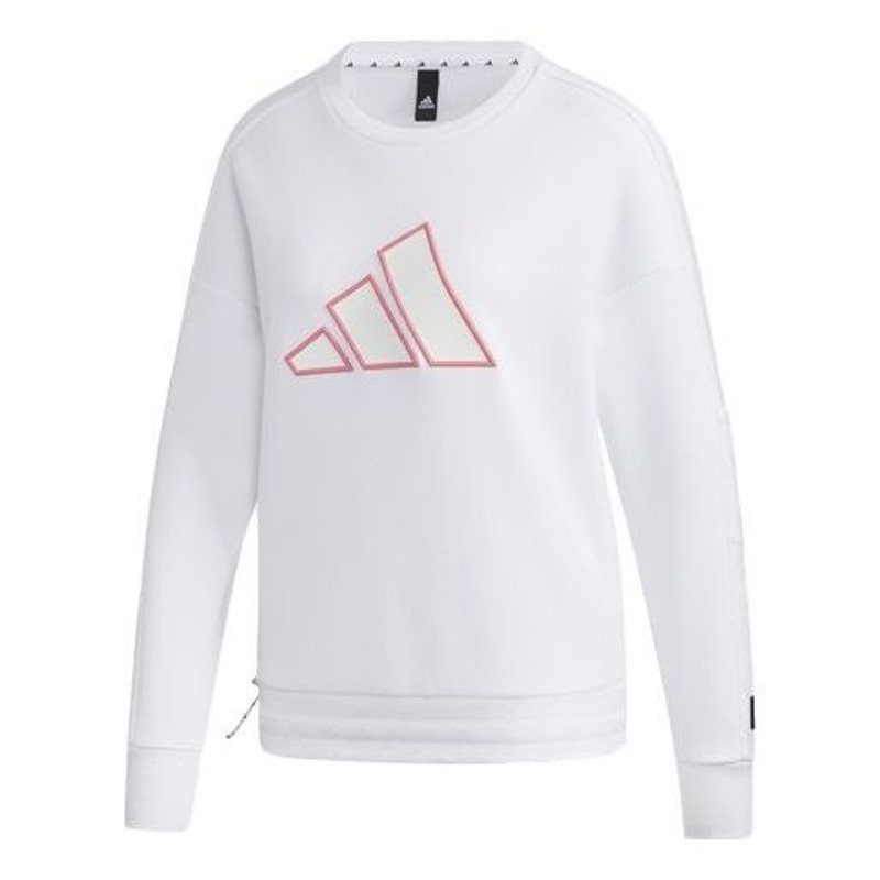 (WMNS) adidas Str Sweat Loose Athleisure Casual Sports Round Neck Pullover Knit White Hoodie GP0719 - 1