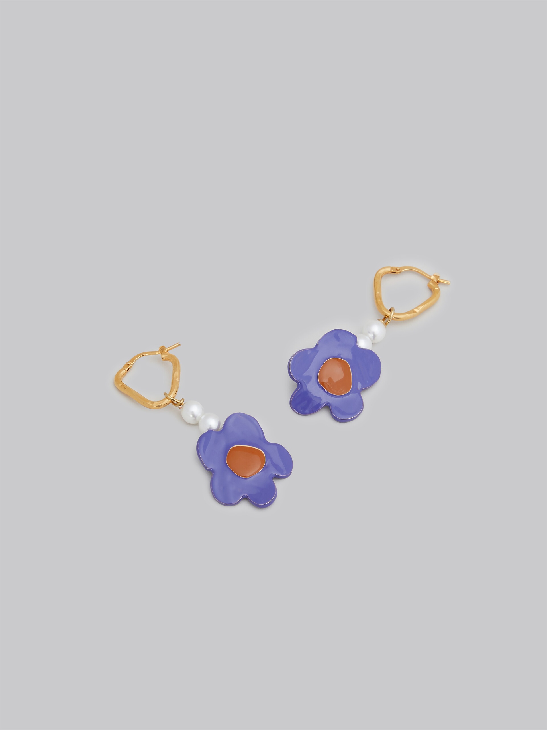 PURPLE FLORAL EARRINGS - 4