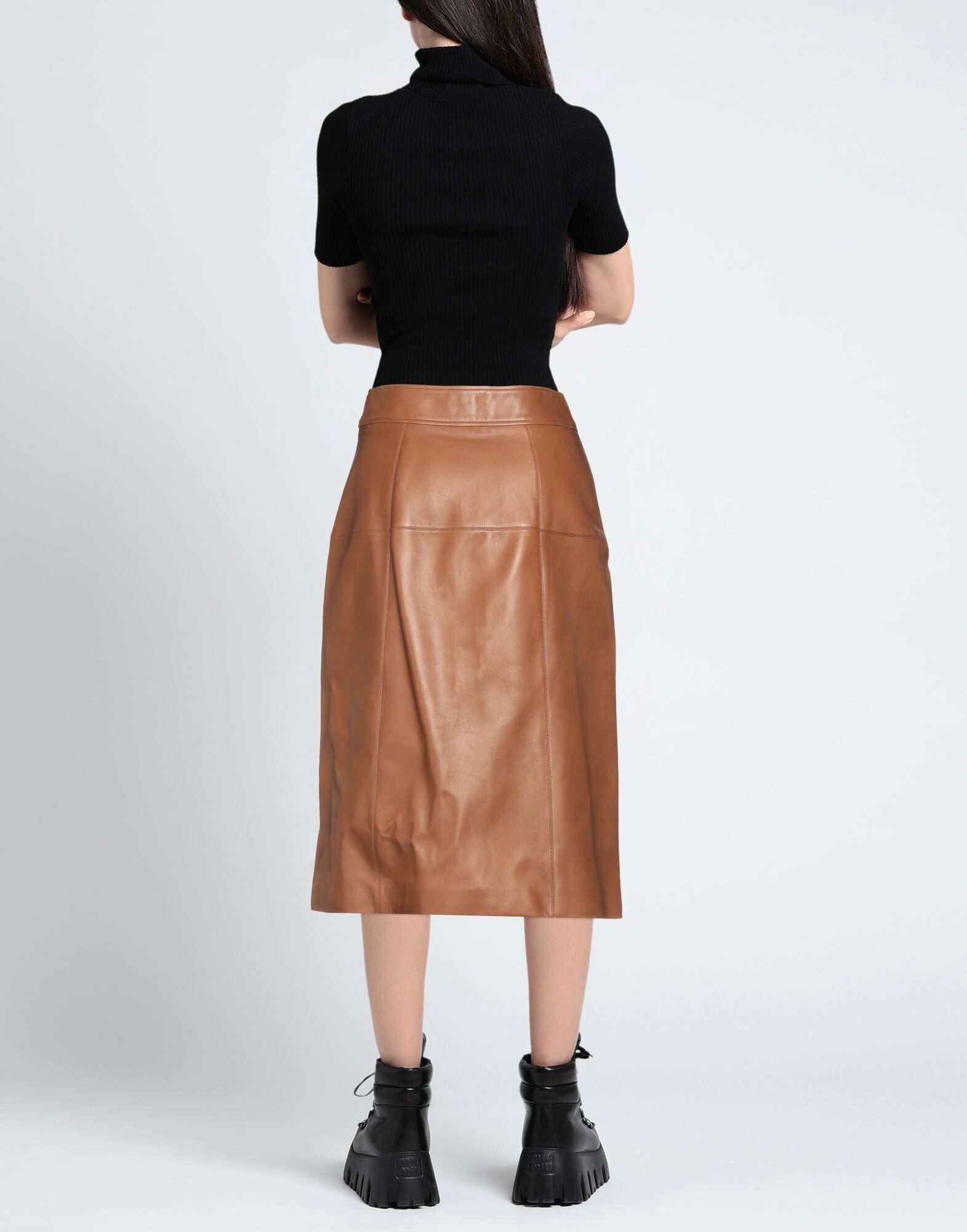 Brown Women's Midi Skirt - 3