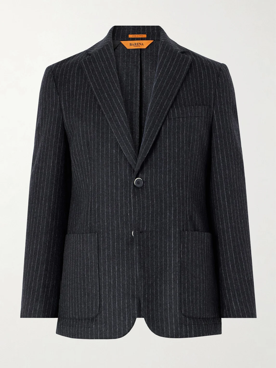Pinstriped Wool-Blend Blazer - 1