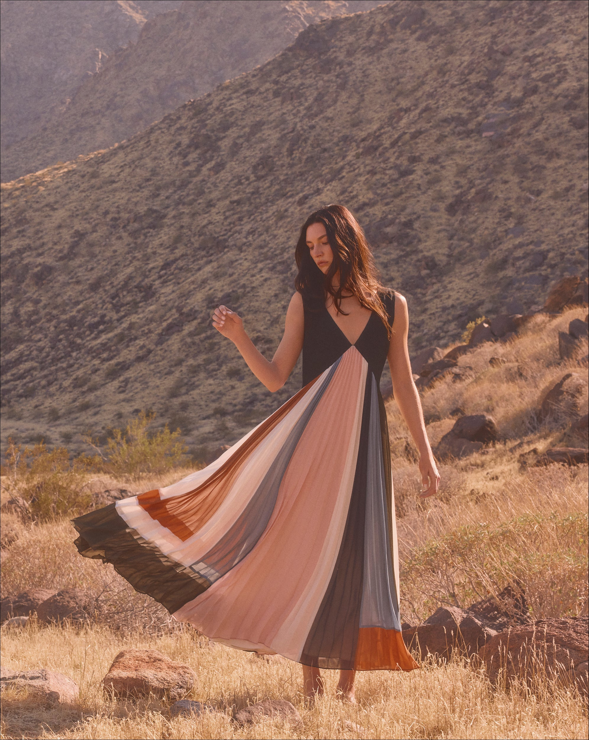 NELLY PLEATED MAXI DRESS - 6