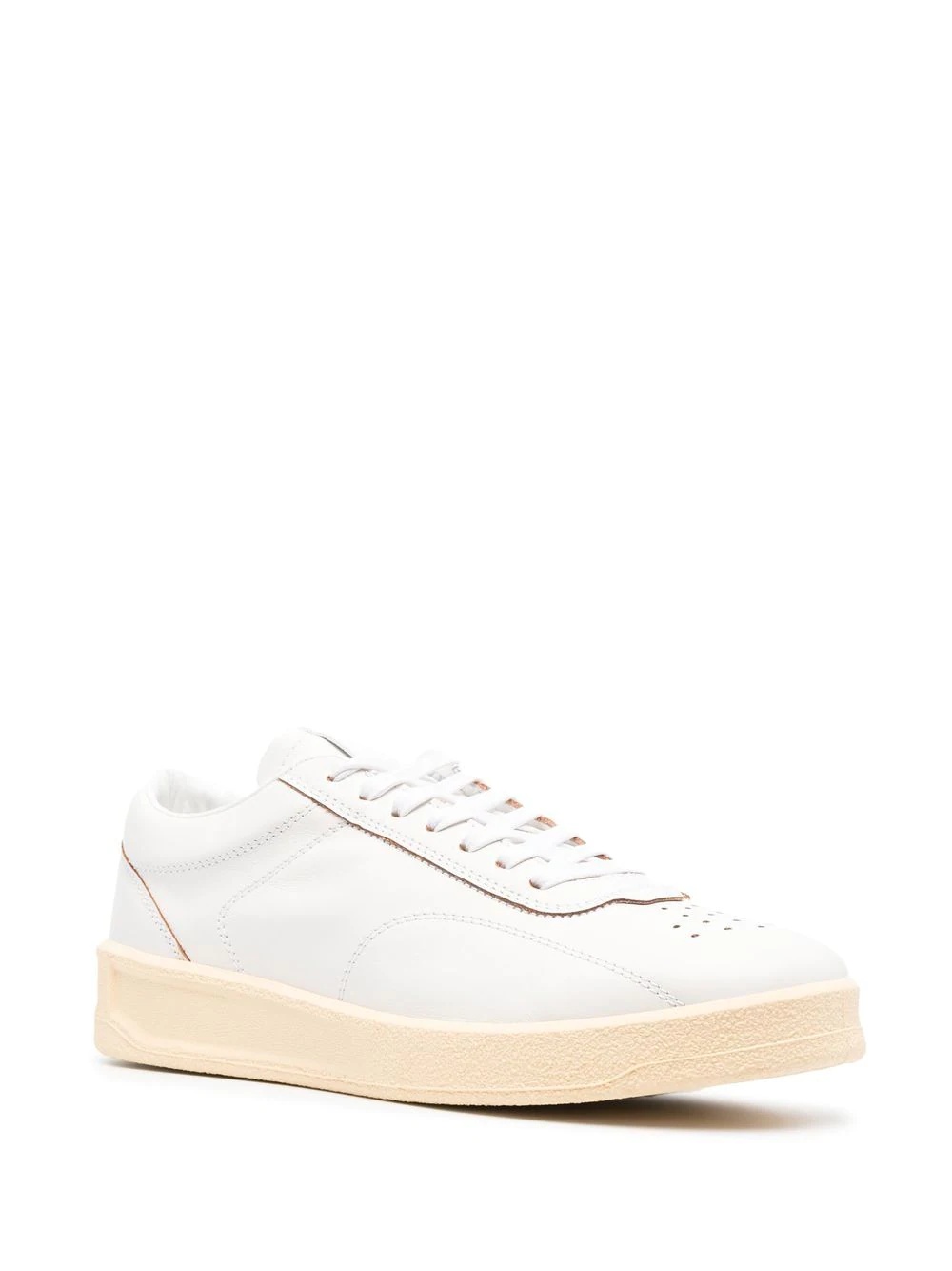 lace-up leather sneakers - 2