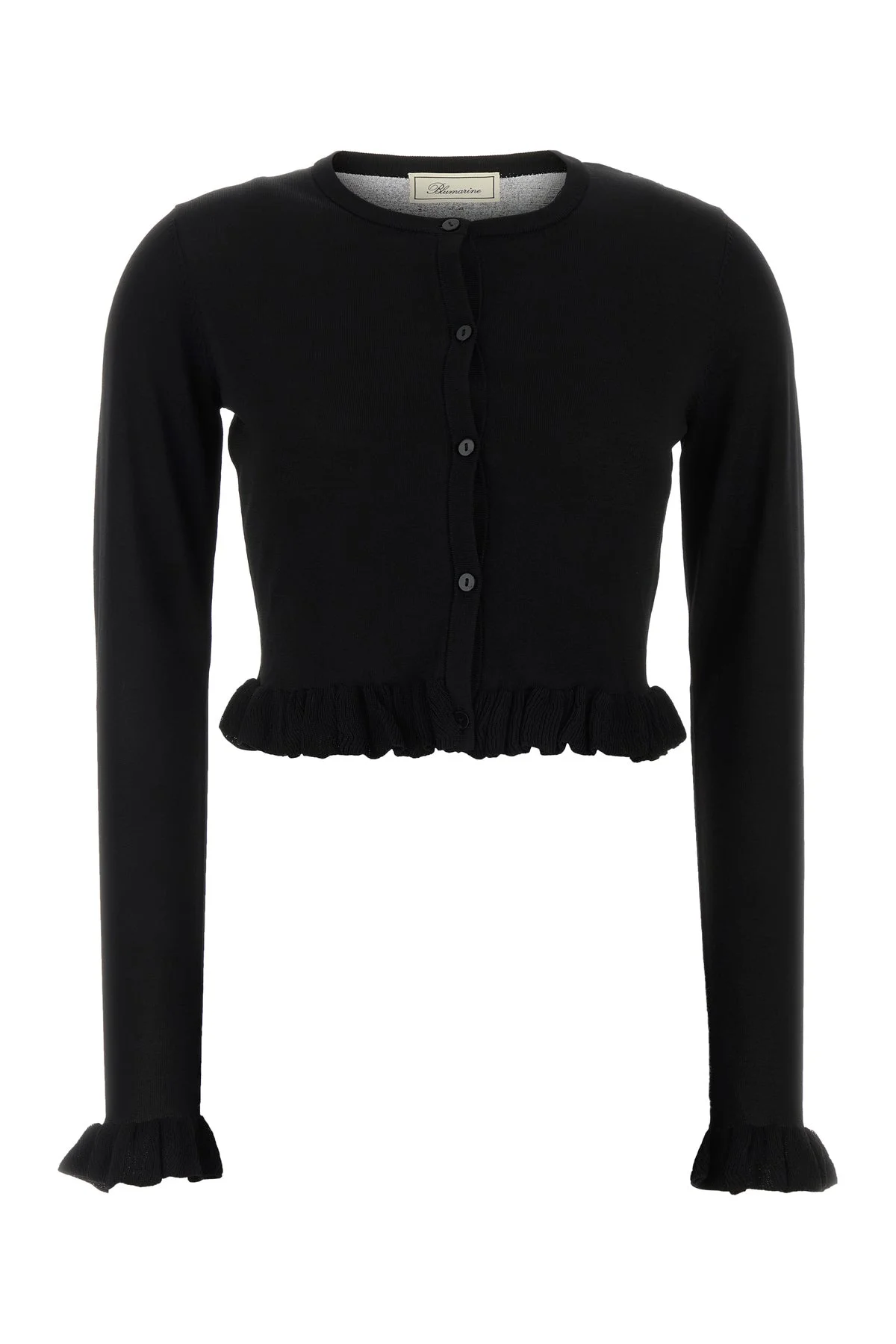 Black viscose blend cardigan - 1
