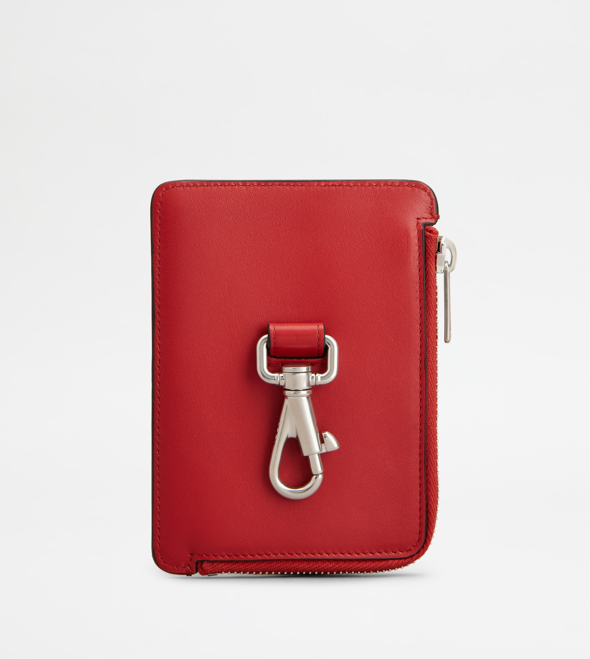 POUCH IN LEATHER SMALL - RED - 2