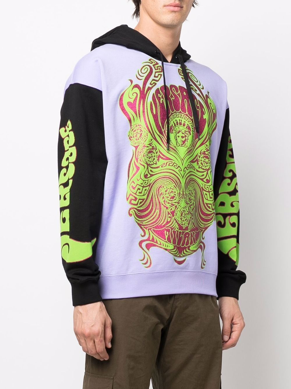 graphic-print cotton hoodie - 3