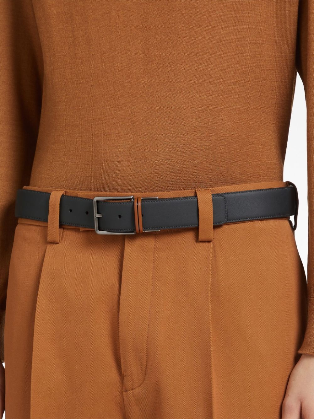 reversible leather belt - 3