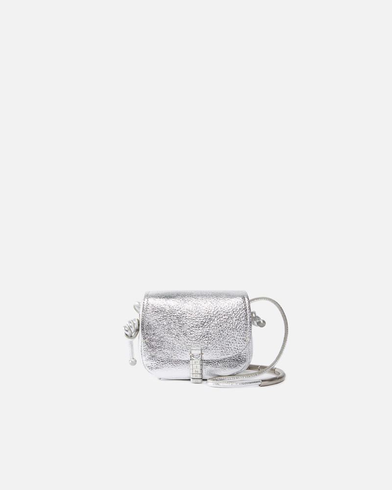 CROSSBODY MICRO SADDLE BAG IN LAMINATED LEATHER 1