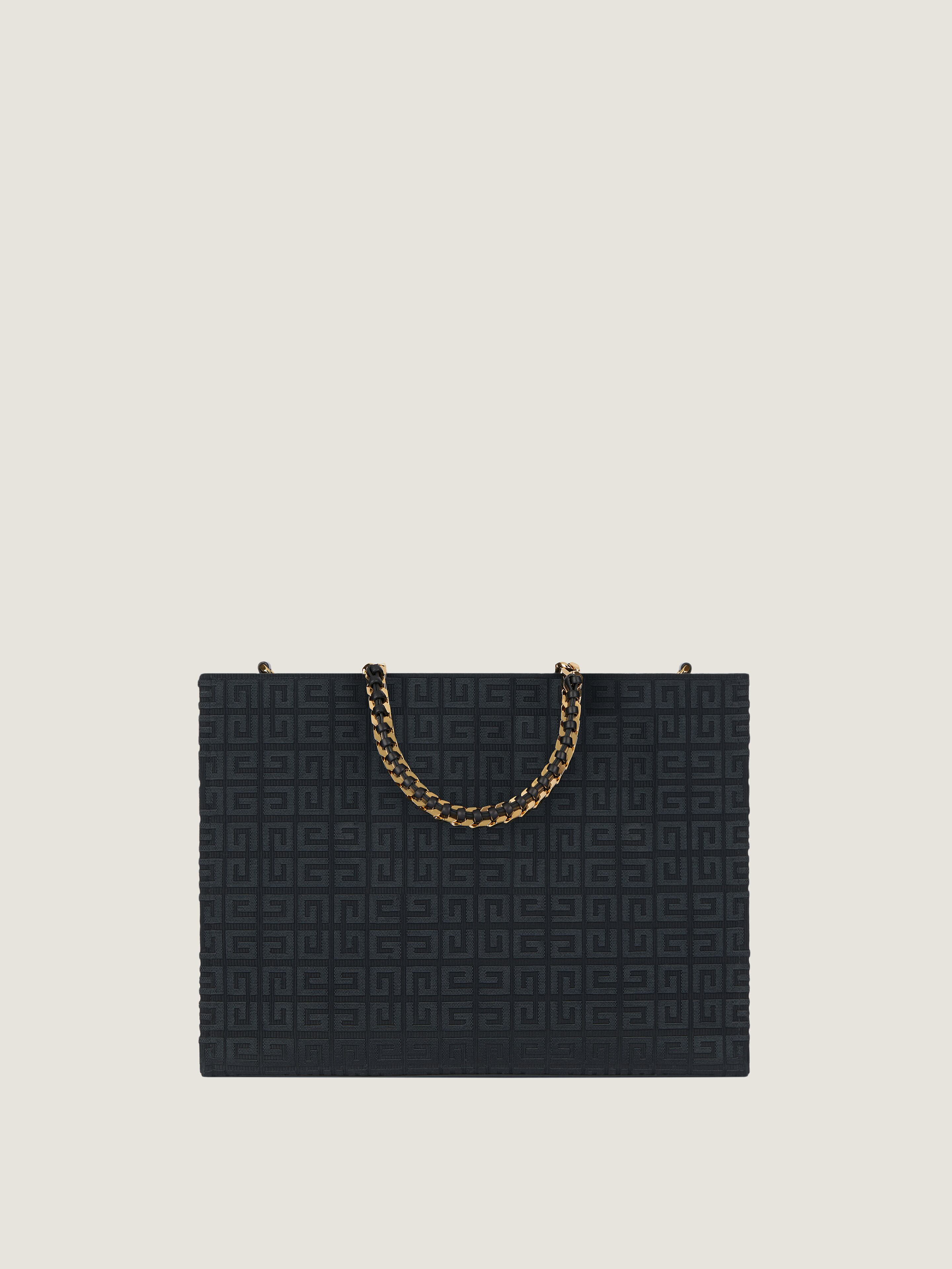 MEDIUM G-TOTE SHOPPING BAG IN 4G EMBROIDERY WITH CHAIN - 2