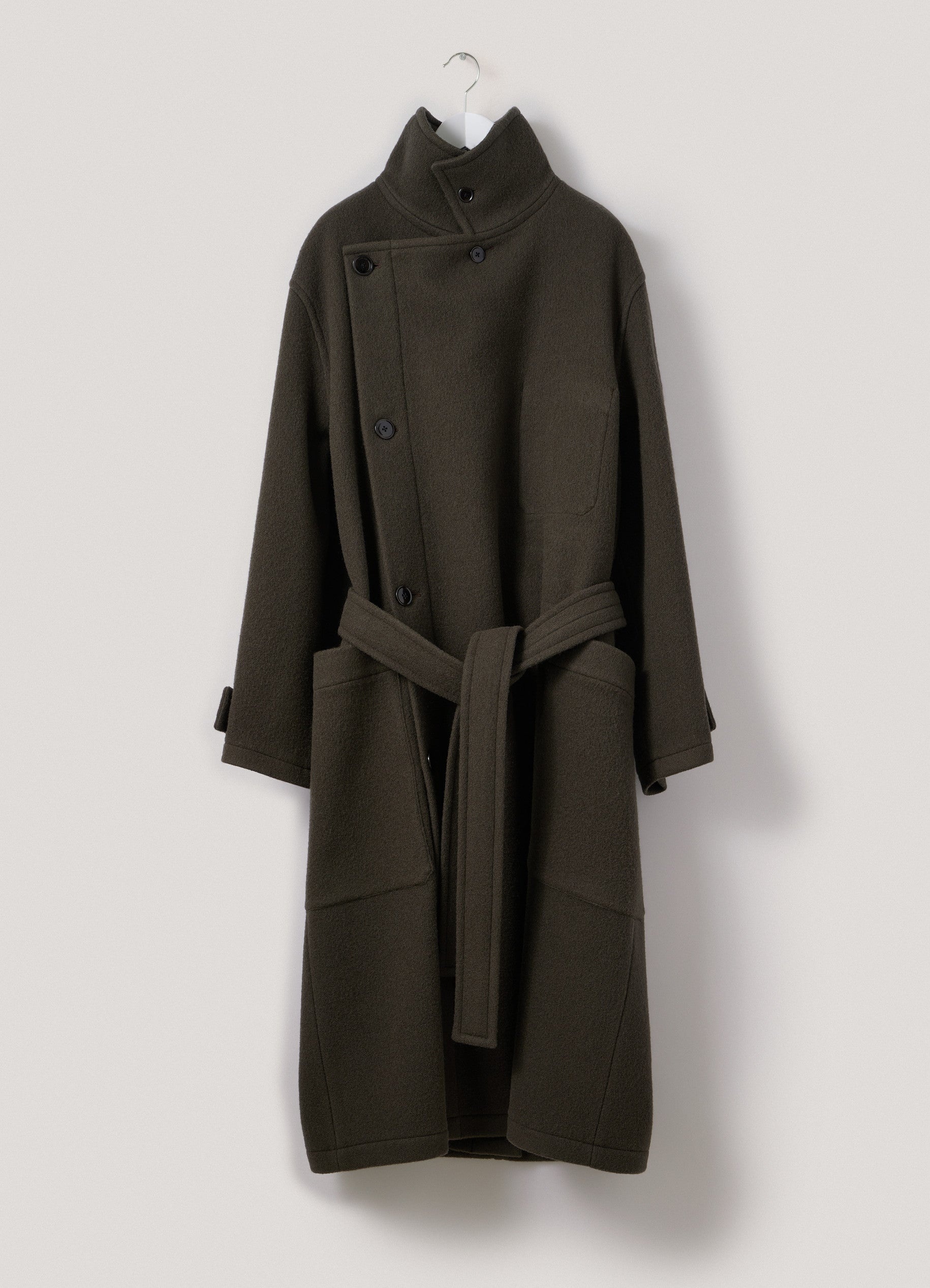 Lemaire WRAP COAT CABAN WOOL | REVERSIBLE