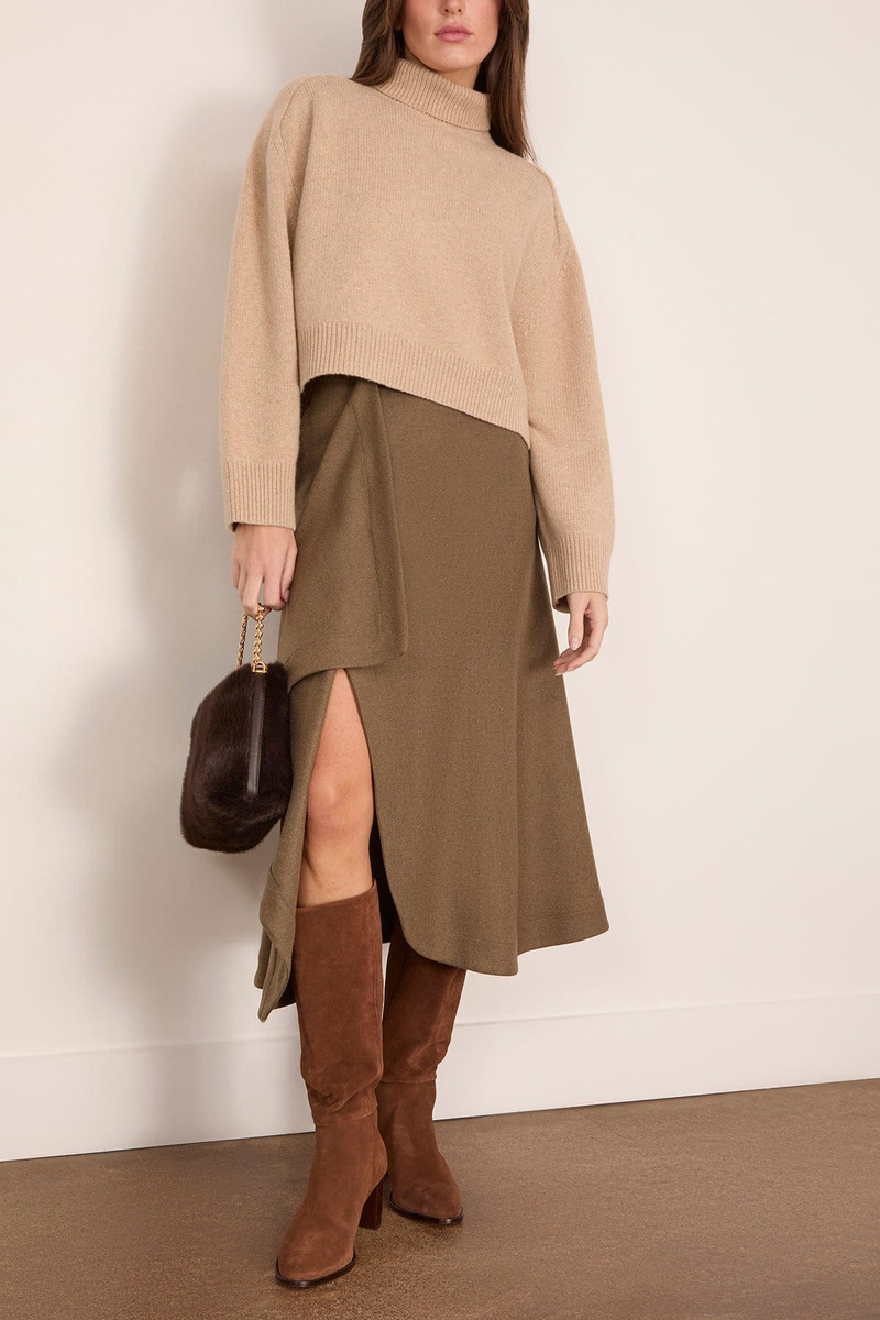 Vanessa Bruno Florida Skirt in Kaki outlook