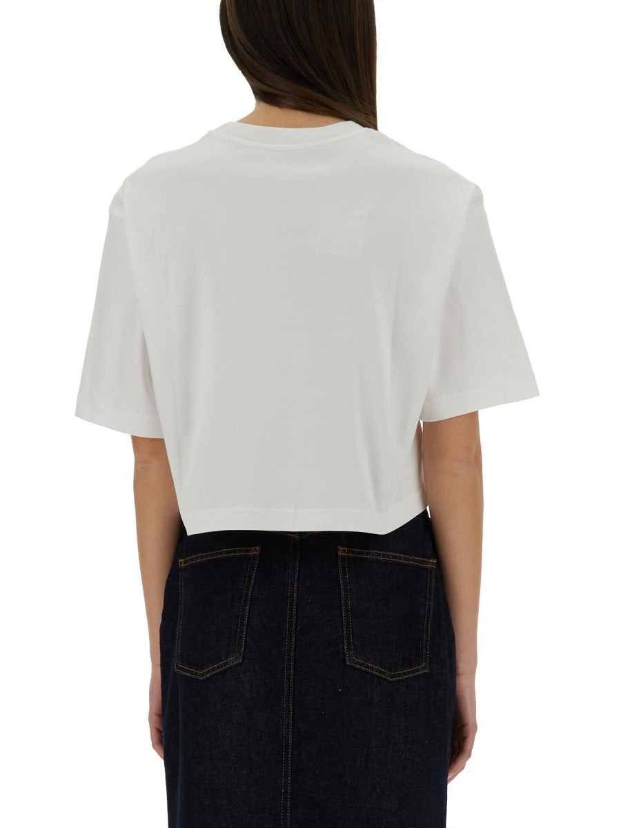 Moschino Women Cropped T-Shirt "Teddy Bear" - 3