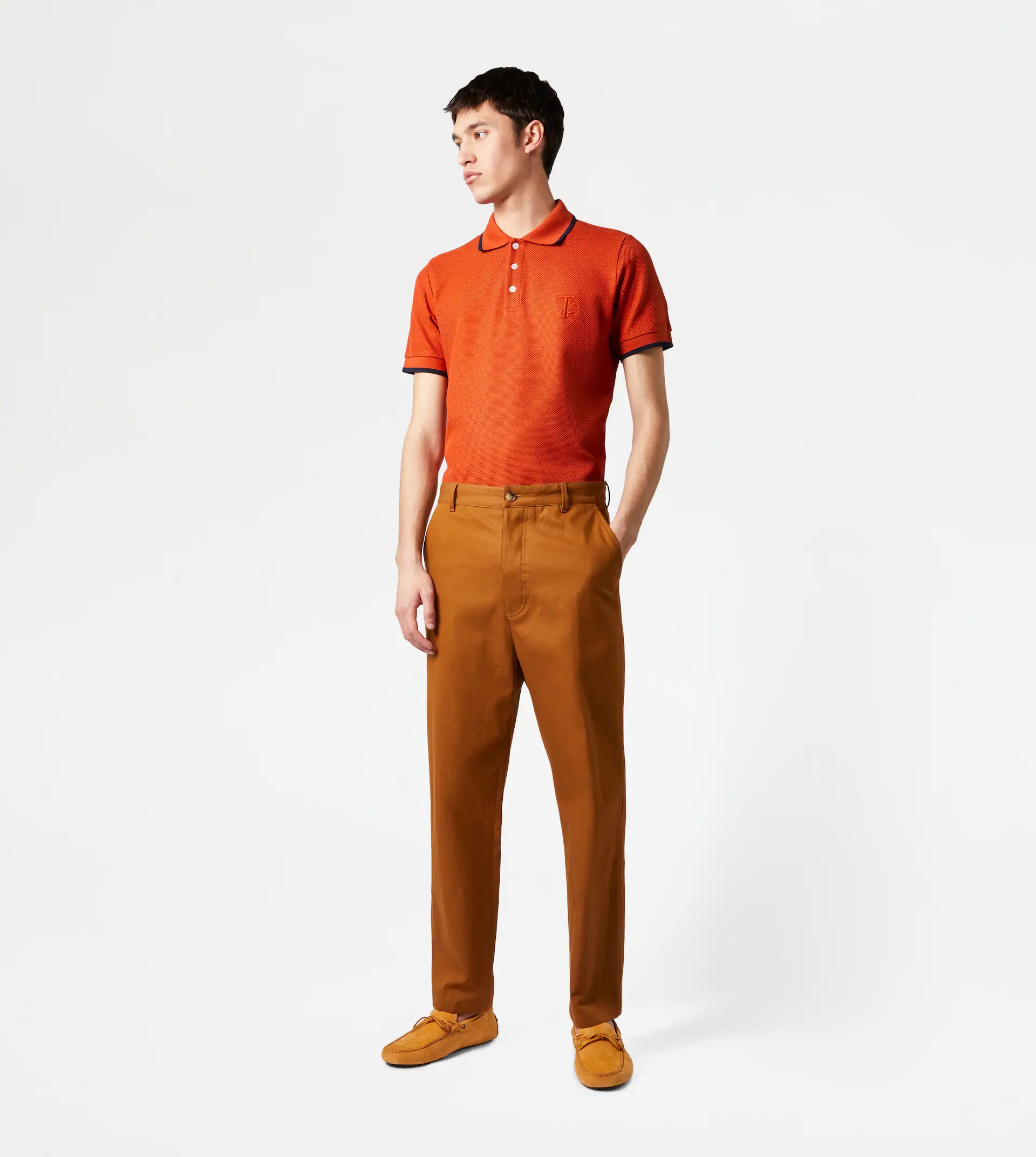 CHINO TROUSERS - BROWN - 2