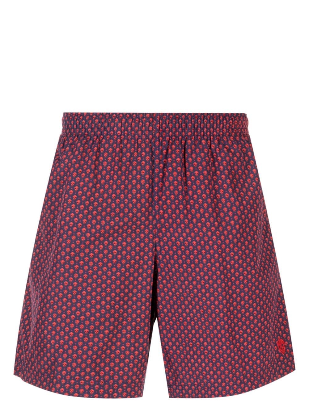 Skull polka dot-print swim shorts - 1