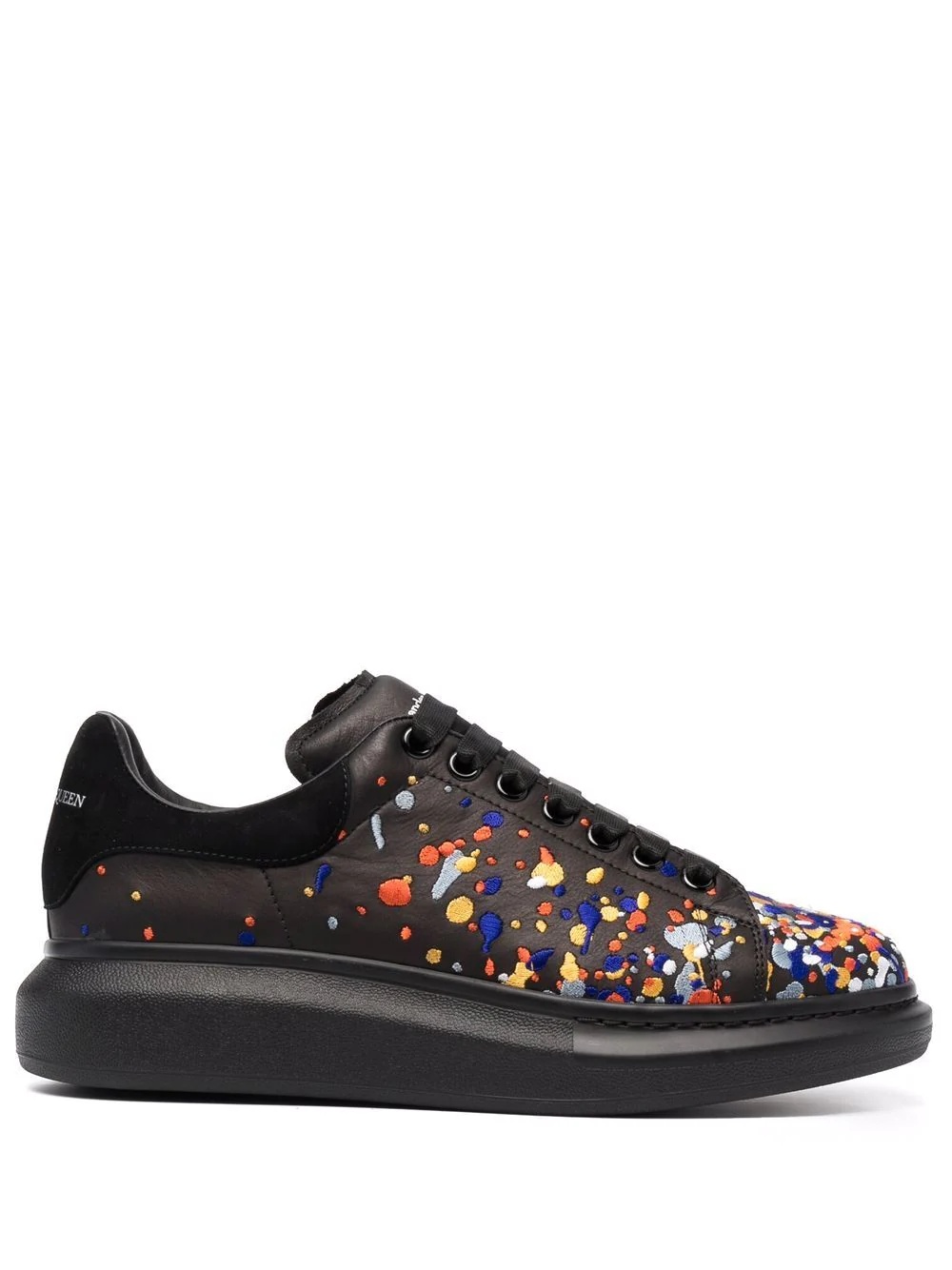 Oversized paint-embroidery sneakers - 1