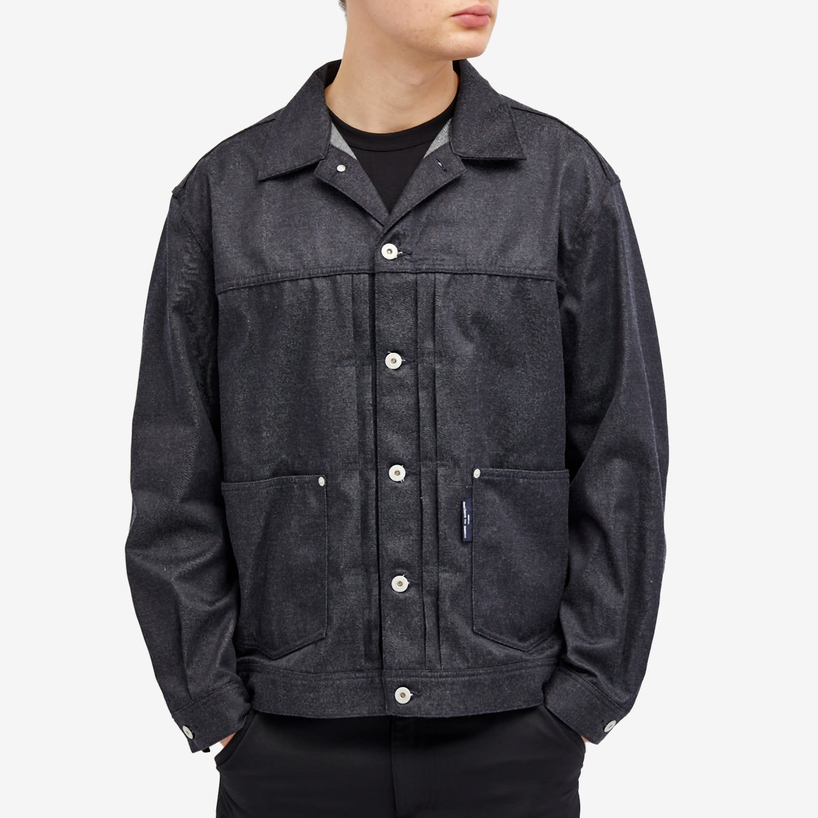 Comme des Garçons Homme Cotton Poly Denim Trucker Jacket - 2