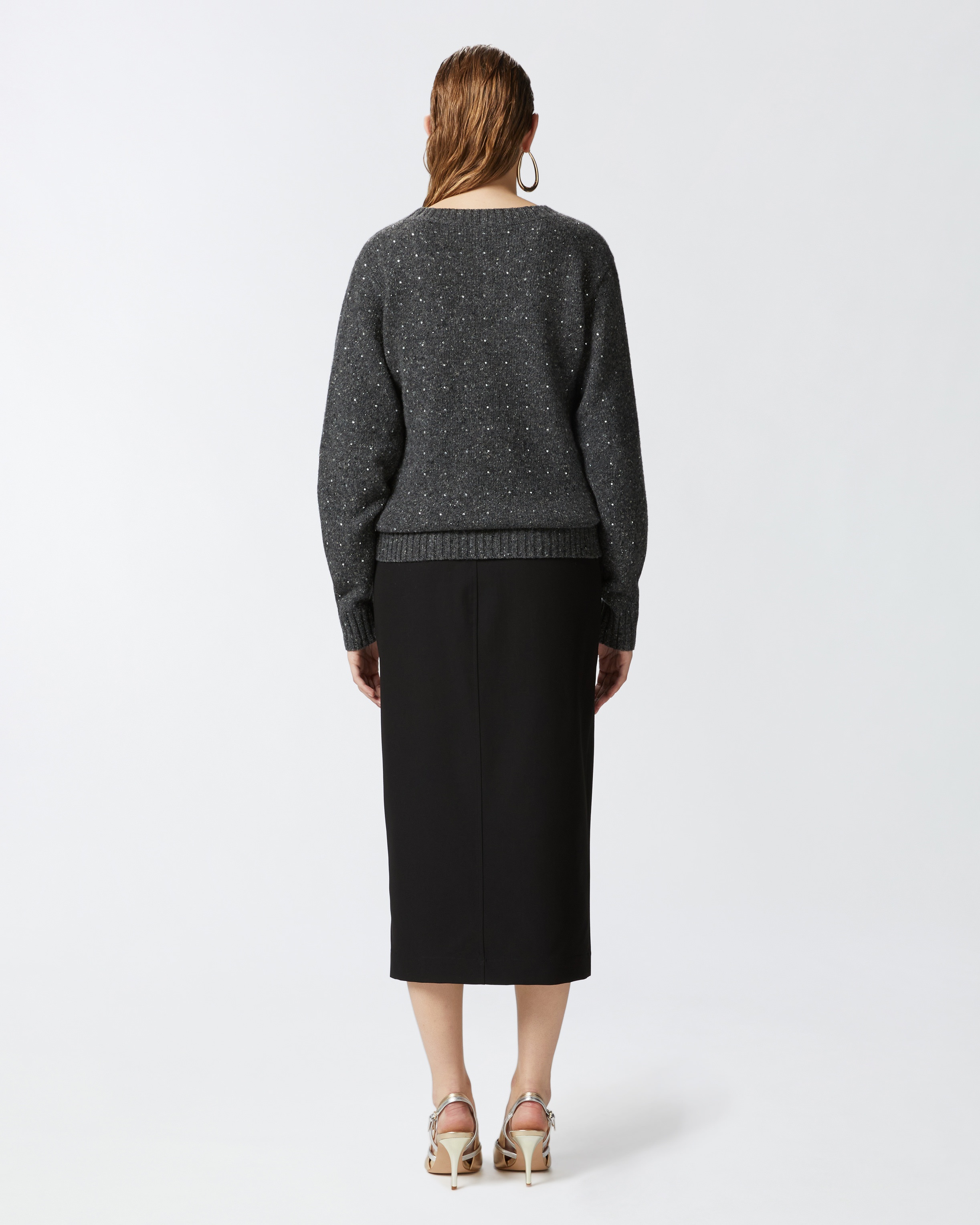 LONG UTILITY SKIRT IN FLUID FABRIC - 4