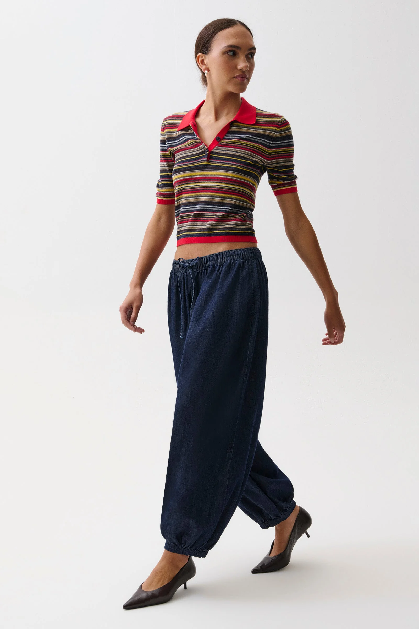FREYA PULL ON HAREM PANT - CELESTE - 1
