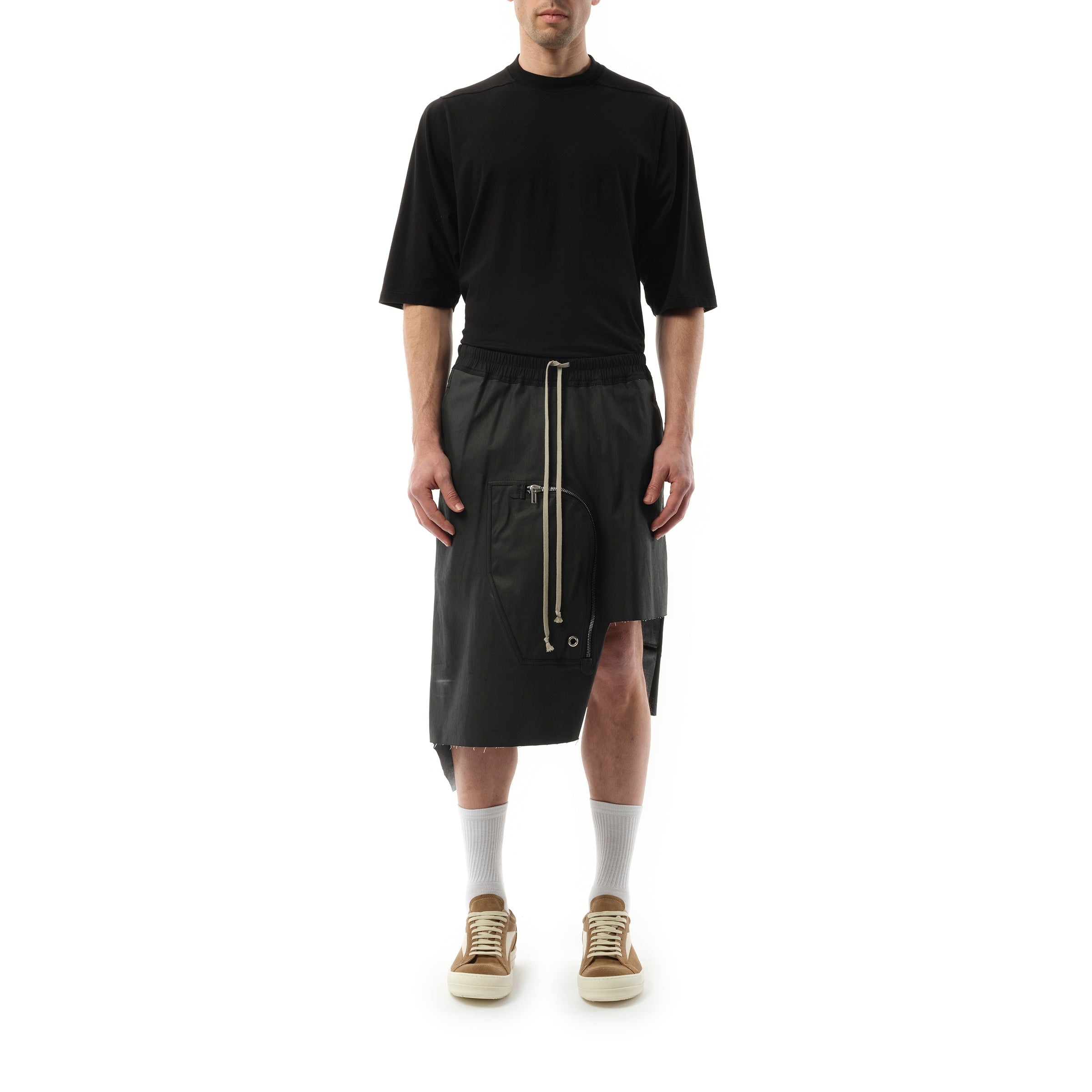 Rick Owens Dracca Skirt in Black | REVERSIBLE