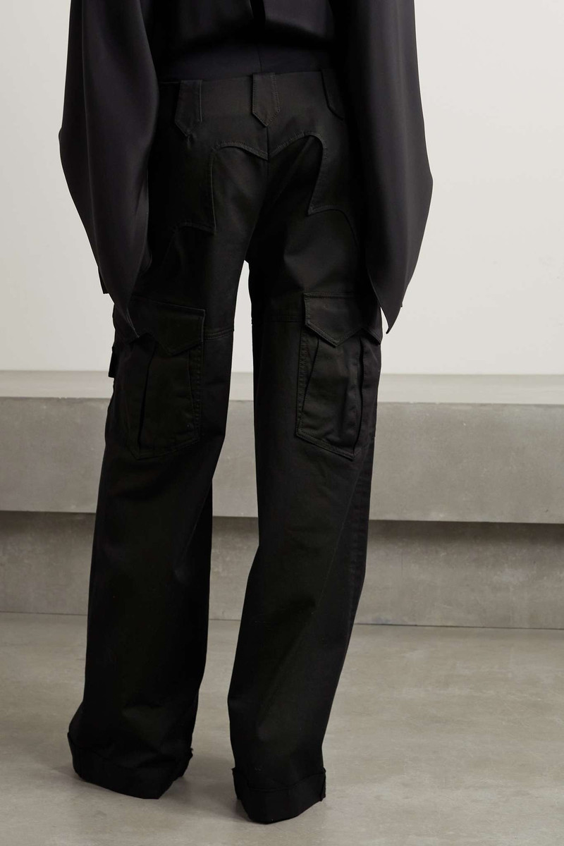 Cotton-blend gabardine straight-leg cargo pants 3